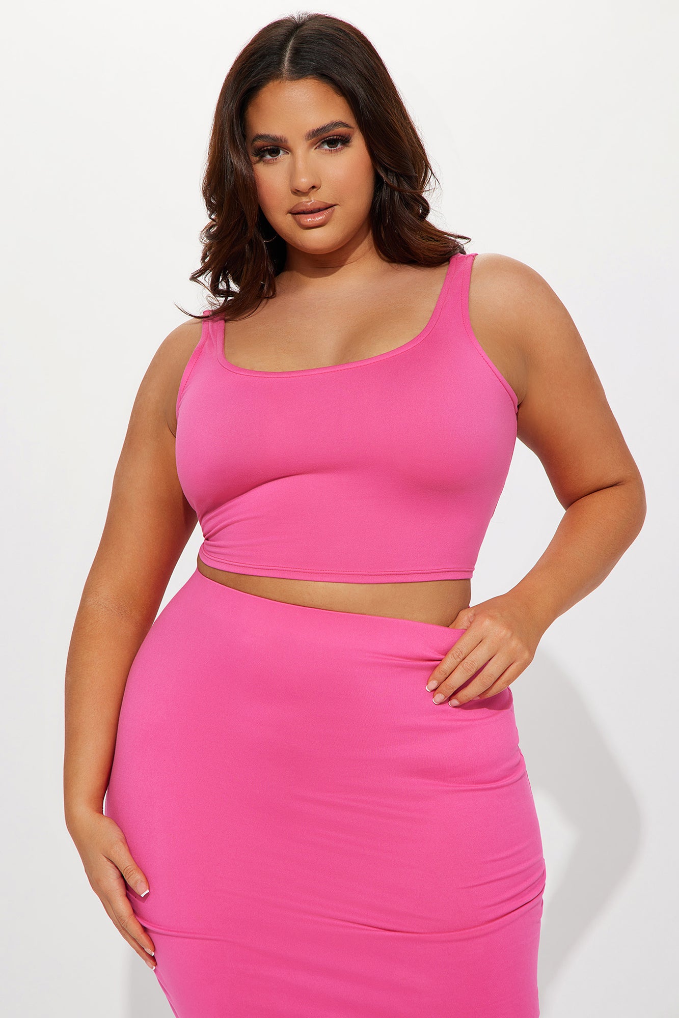 Always Keep It Classy Midi Skirt Set - Fuchsia - Image 5