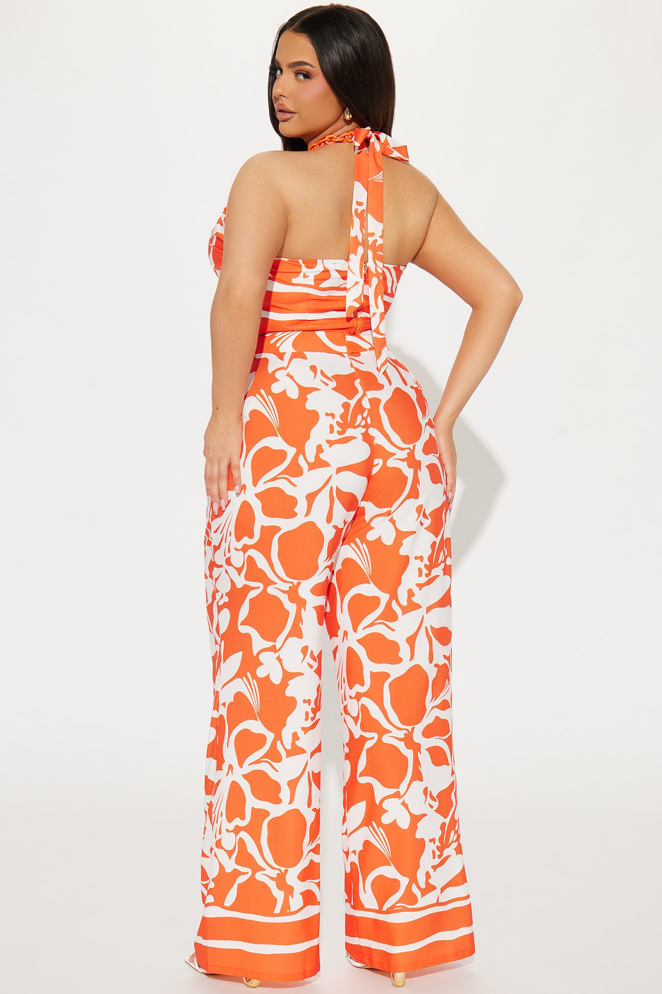 Belina Pant Set - Orange/combo - Image 6