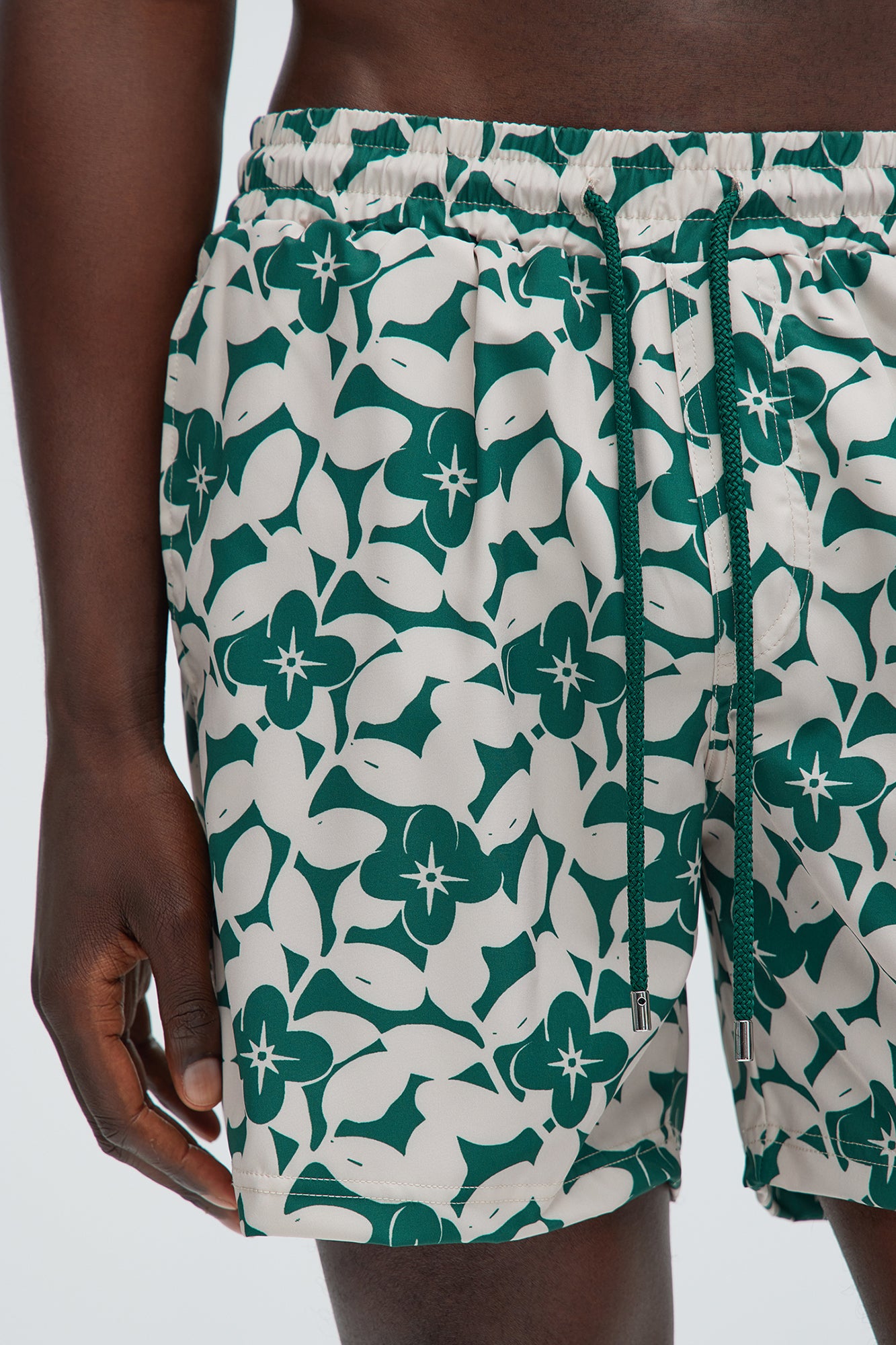 Bayou Floral Swim Mid Trunk - Green/combo - Image 4