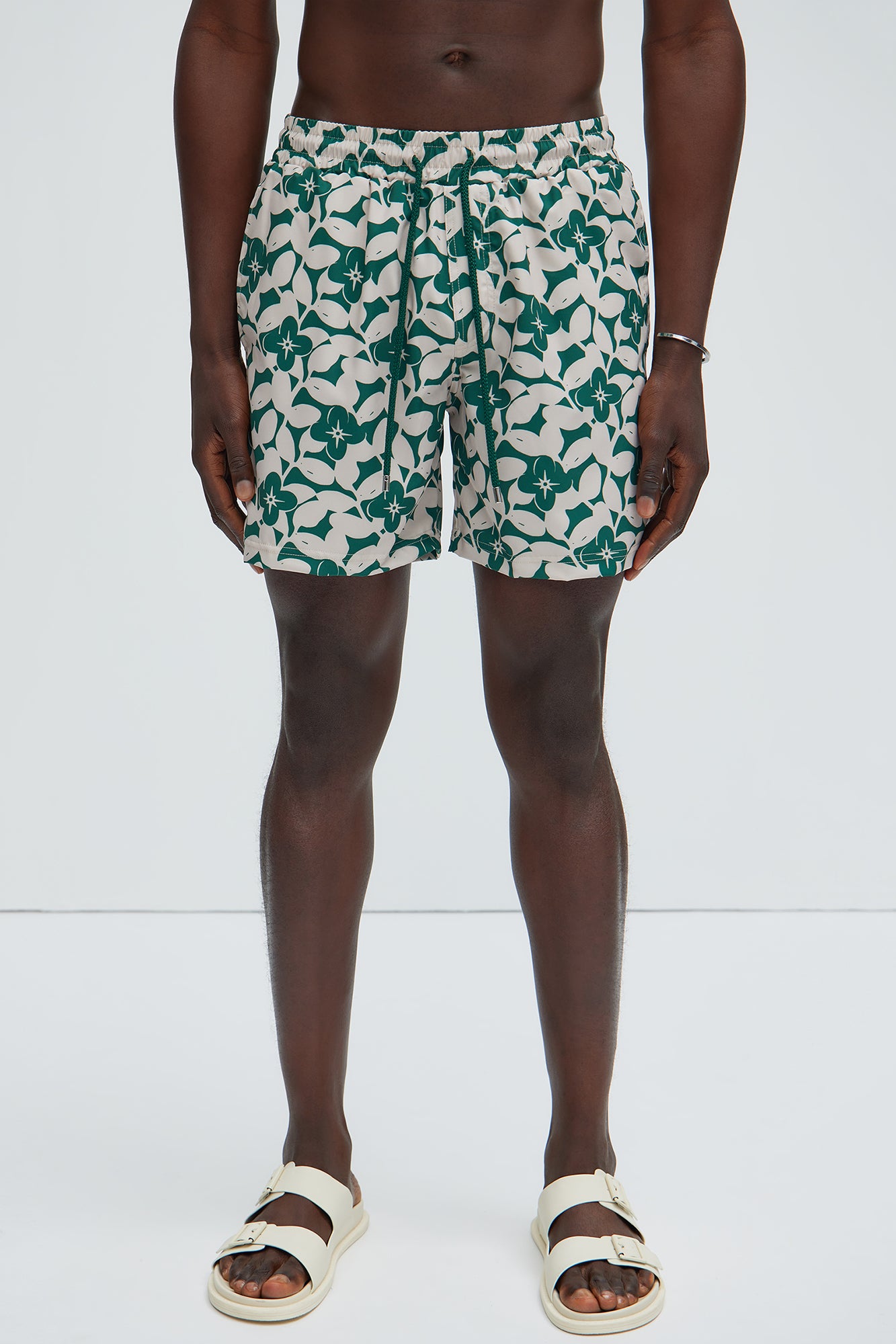 Bayou Floral Swim Mid Trunk - Green/combo - Image 3