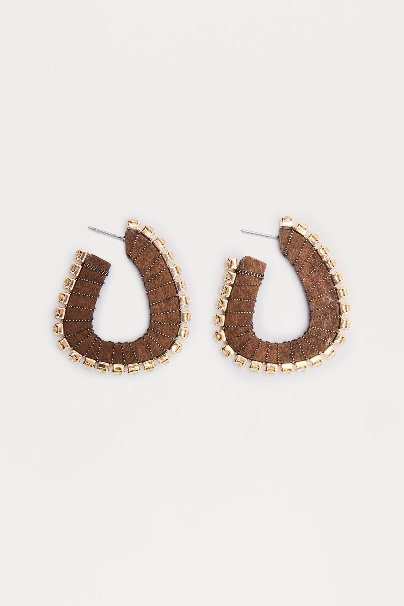 Tan Lines Hoop Earrings - Brown/combo - Image 3