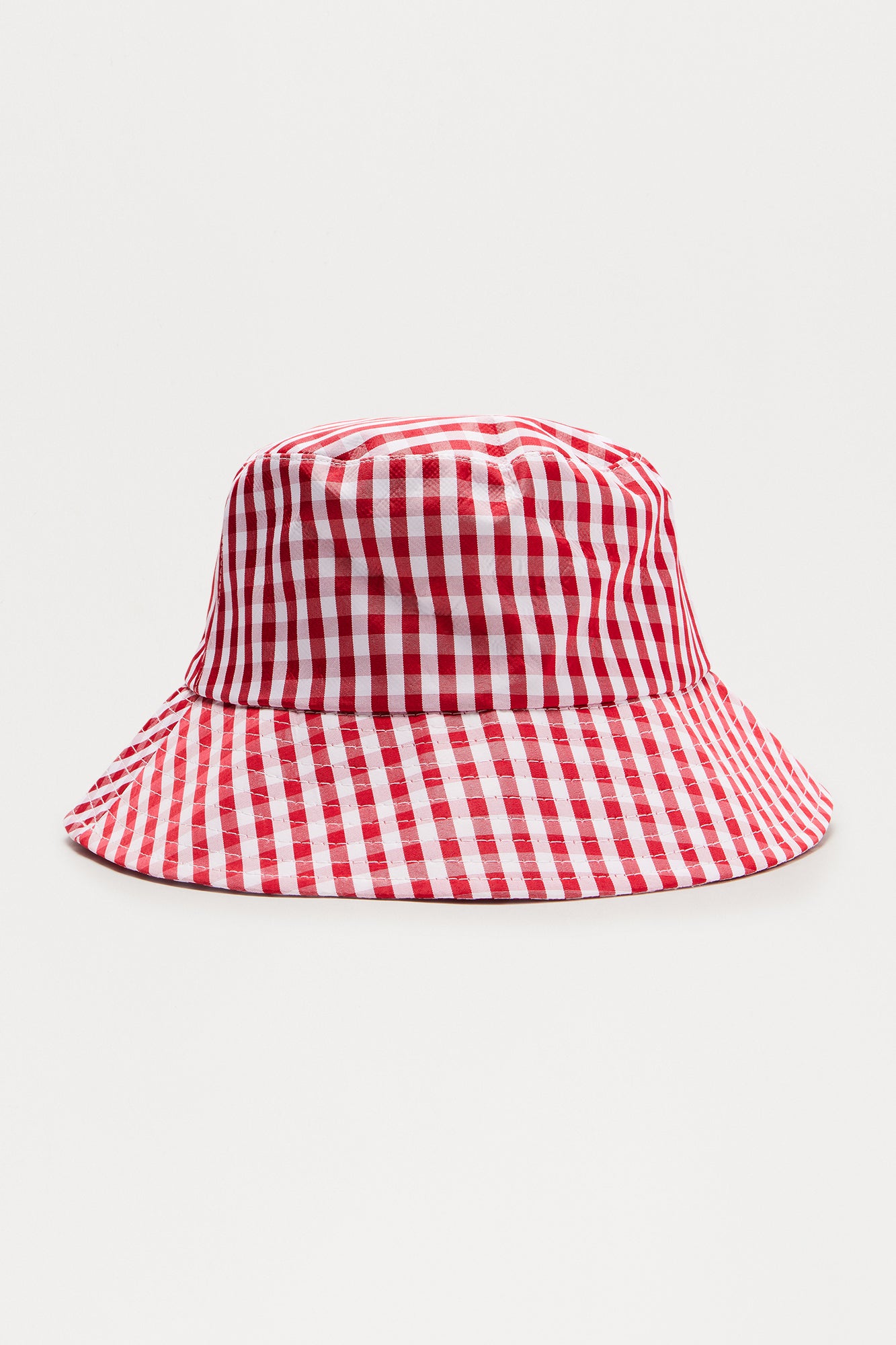 Alice Gingham Bucket Hat - Red/White - Image 3