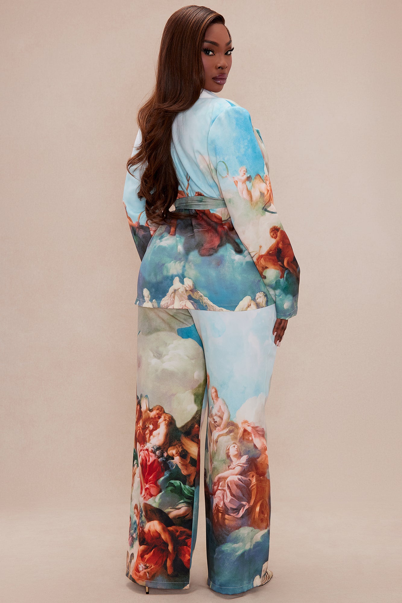 Aphrodite Blazer Suit Set - Blue/combo - Image 8