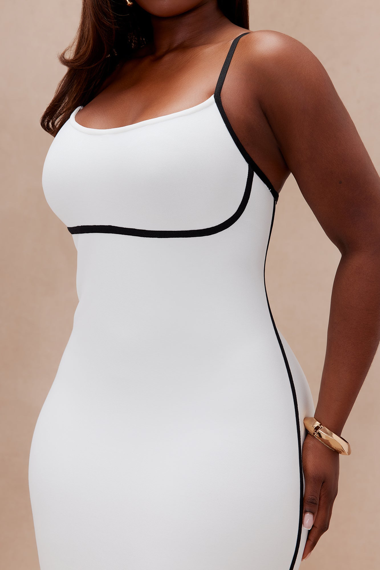 Jamie Bandage Maxi Dress - Black/White - Image 7