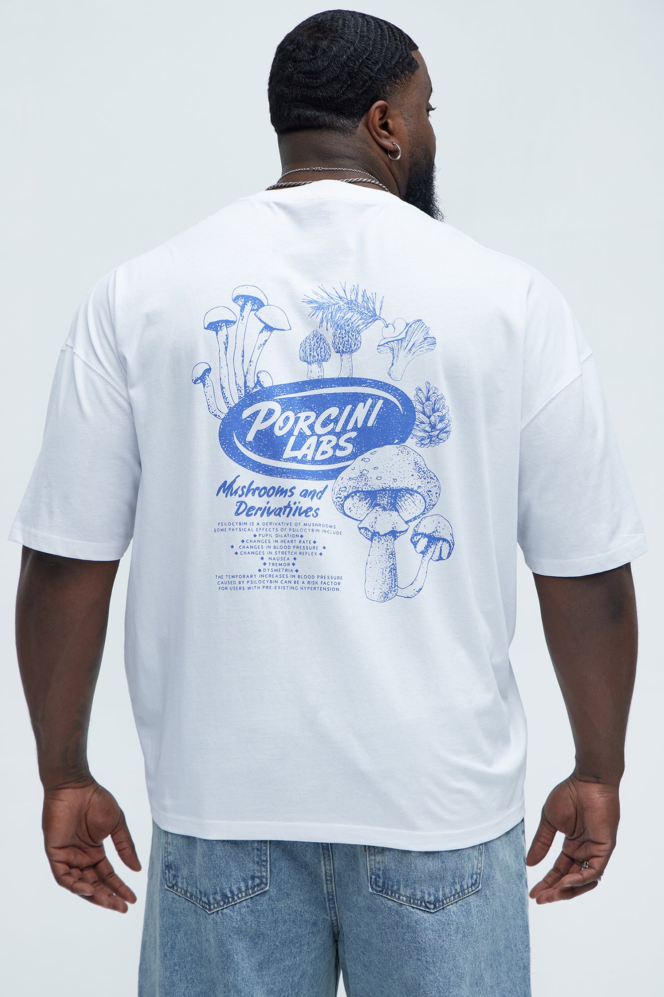 Porcini Labs Oversized Short Sleeve Tee - White - Image 5