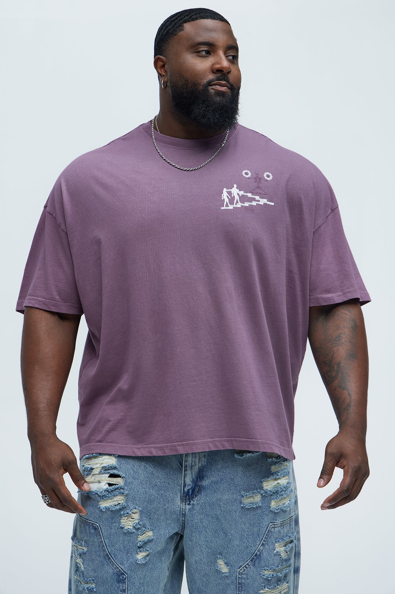 Beyond The Flesh Oversized Short Sleeve Tee - Purple - Image 7