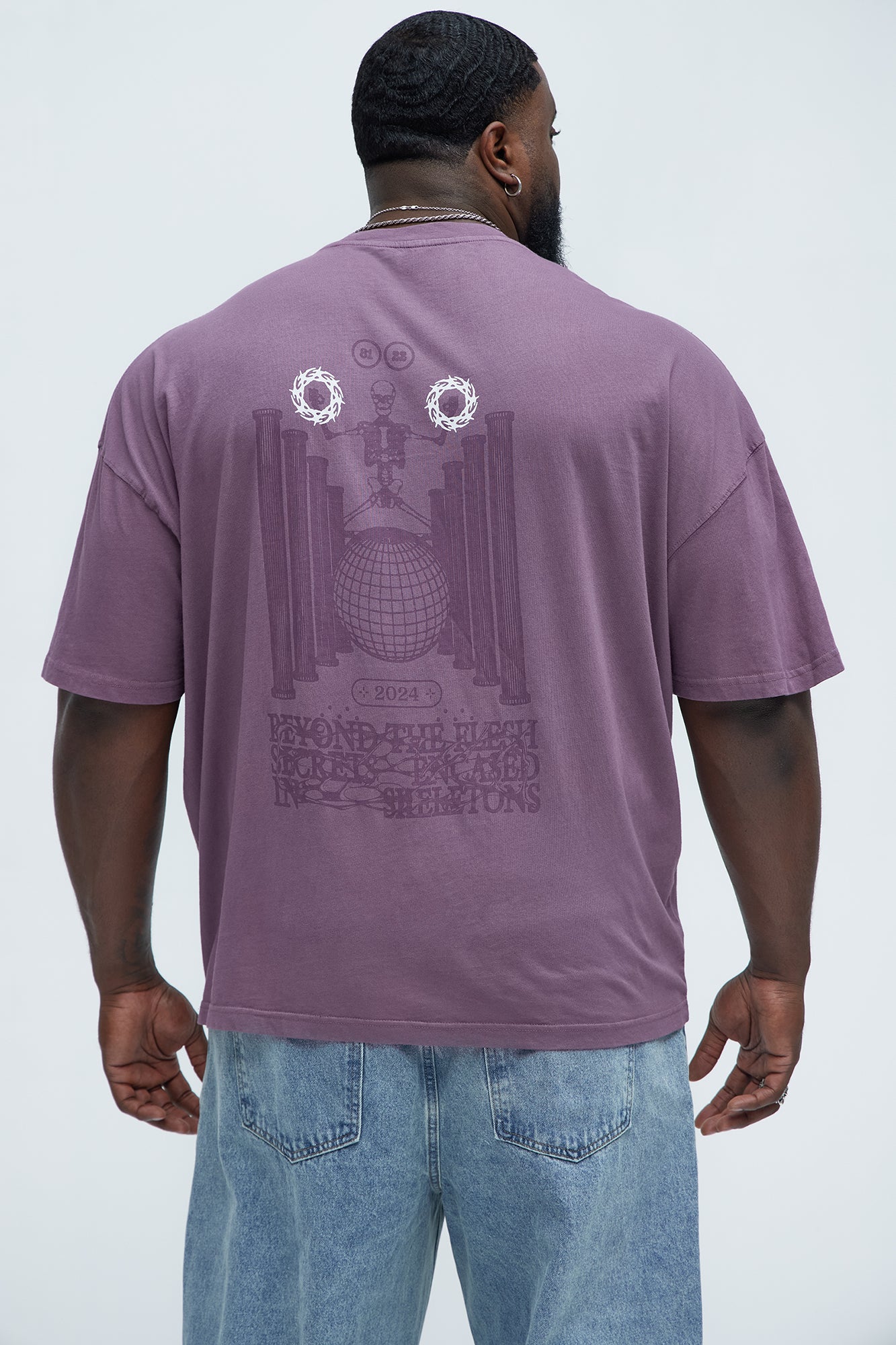 Beyond The Flesh Oversized Short Sleeve Tee - Purple - Image 6