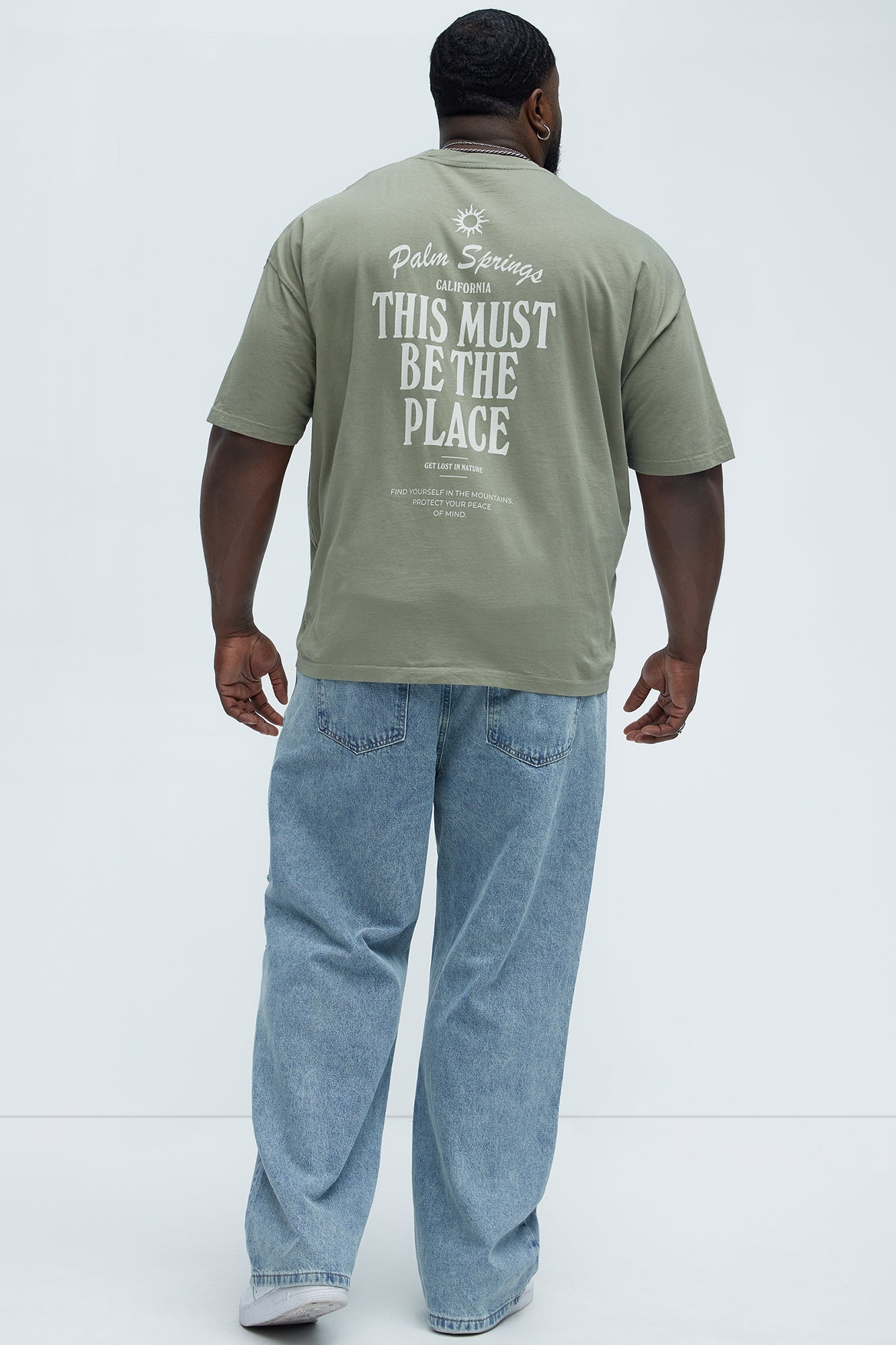 Palm Springs Get Lost Oversized Short Sleeve Tee - Olive - Image 10