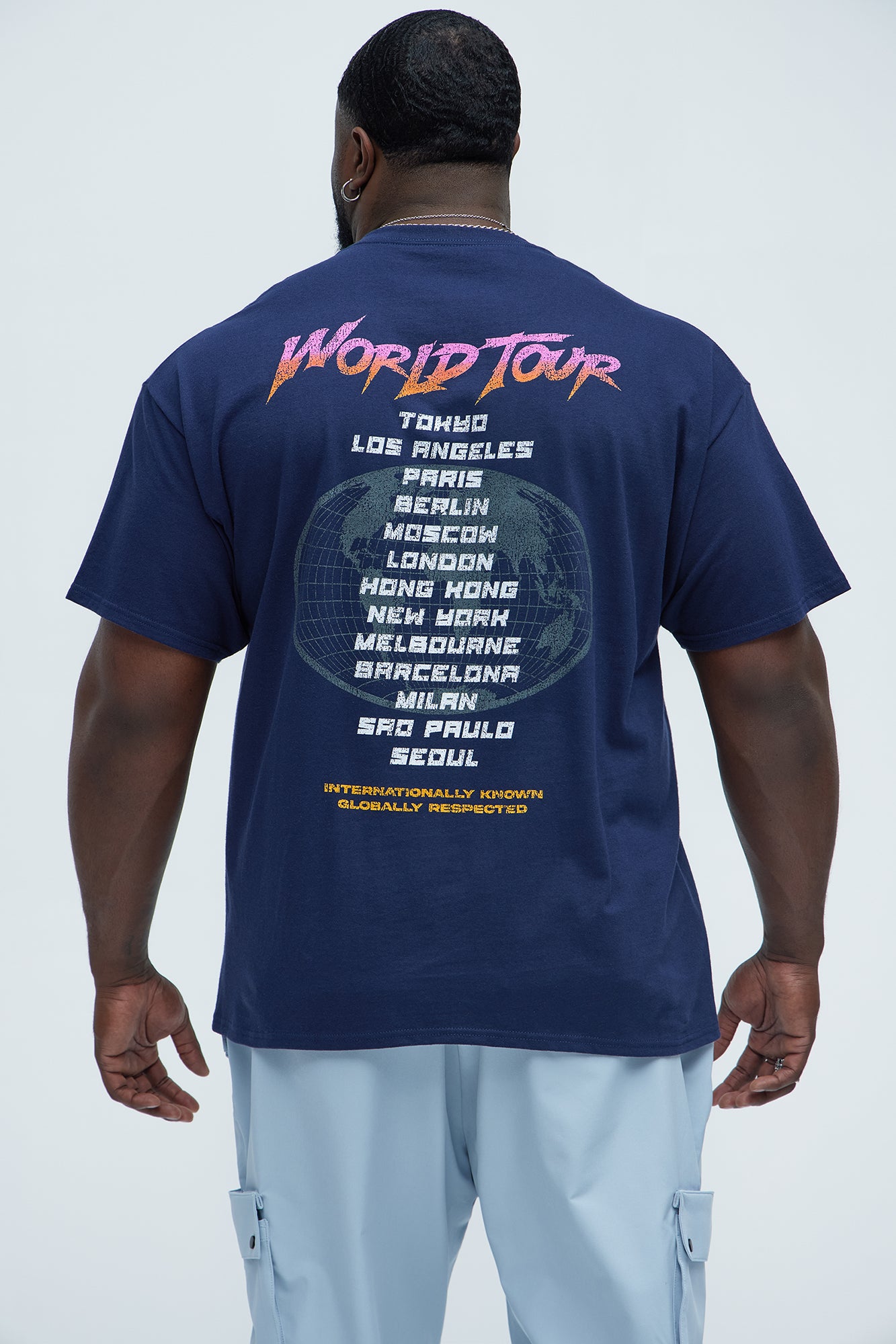 World Tour International Short Sleeve Tee - Navy - Image 6