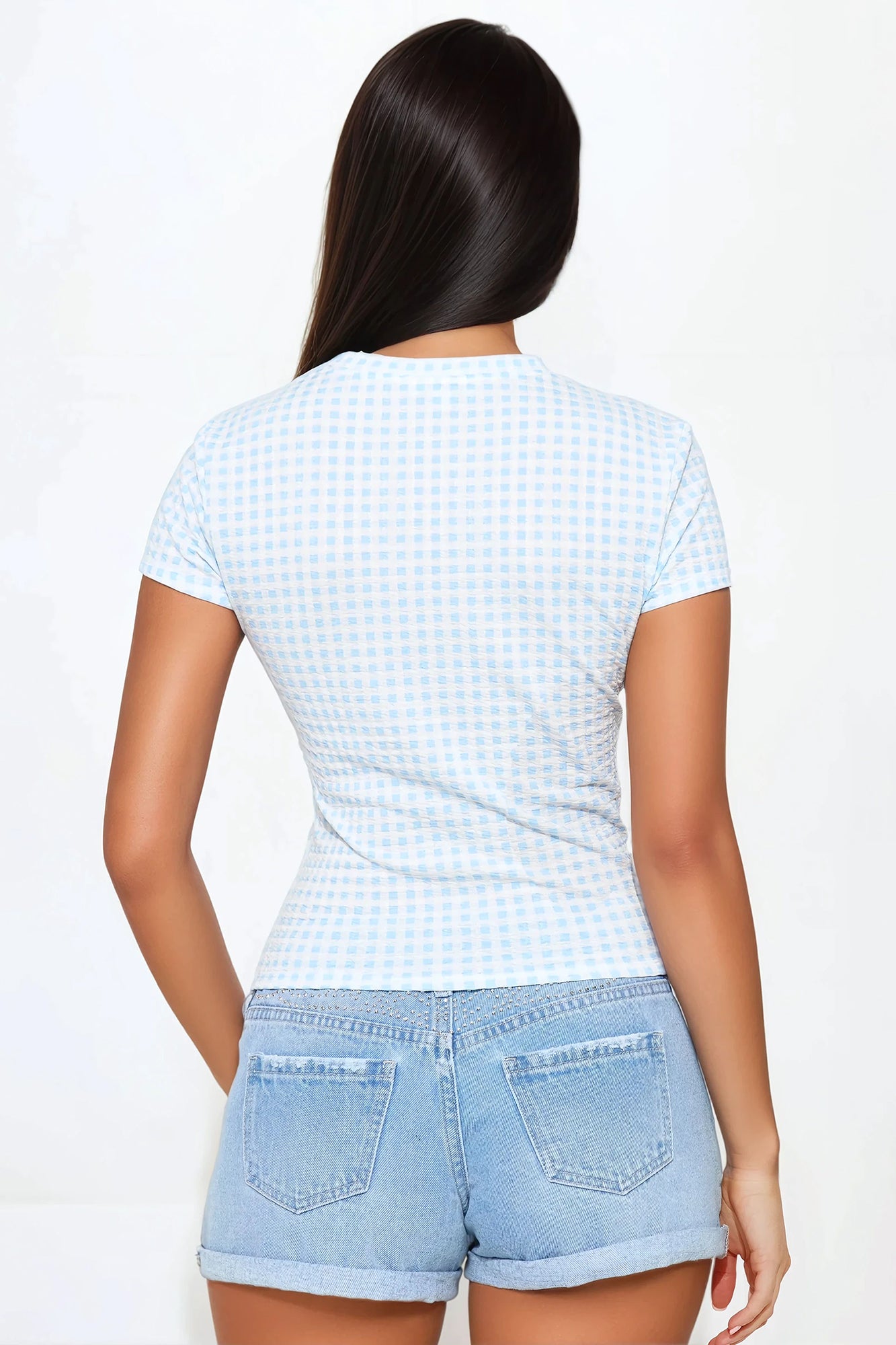 Sundays Fresh Lemons Tube Top - Light Blue - Image 3
