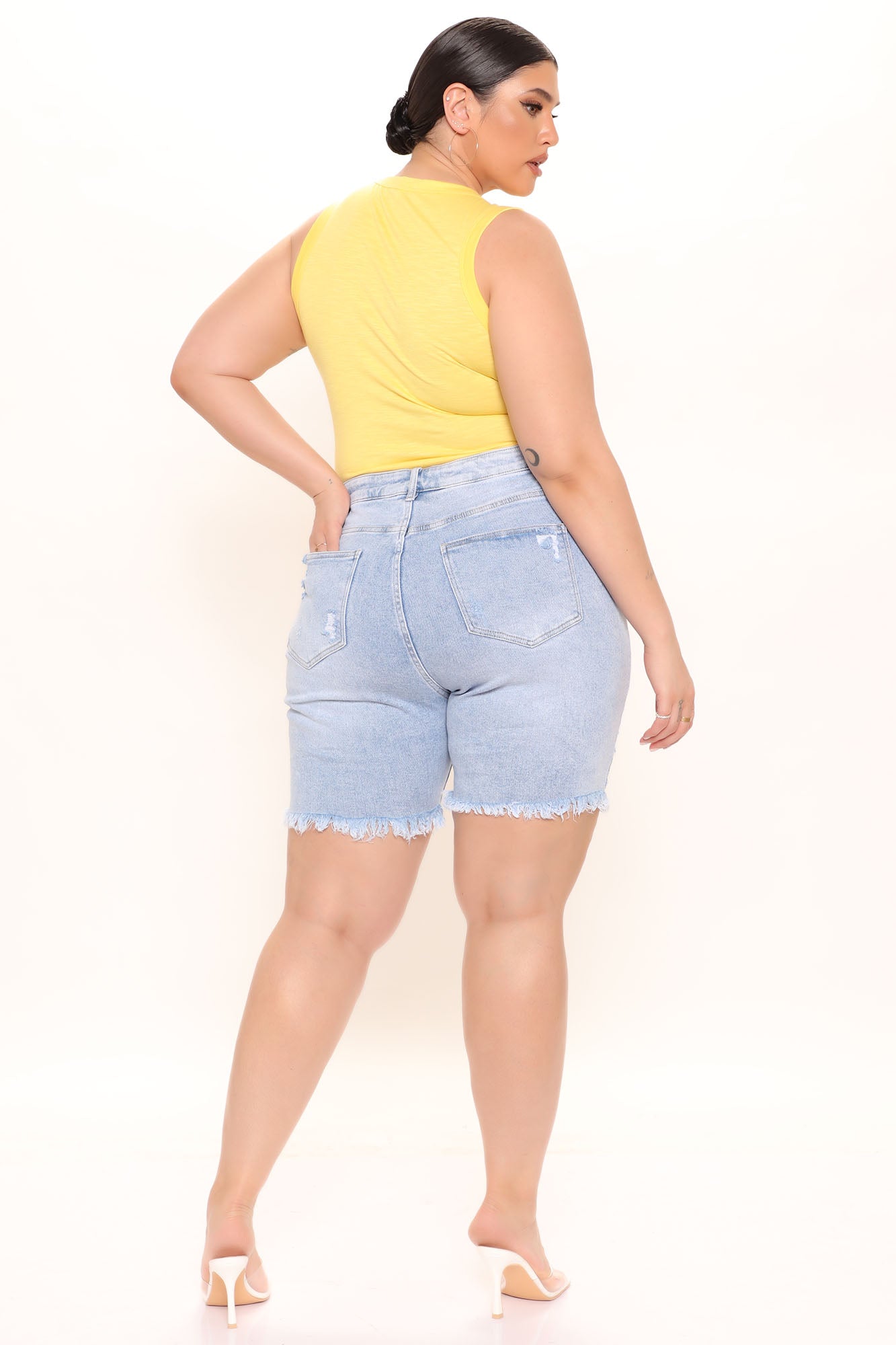 Alana Sleeveless Bodysuit - Yellow - Image 9