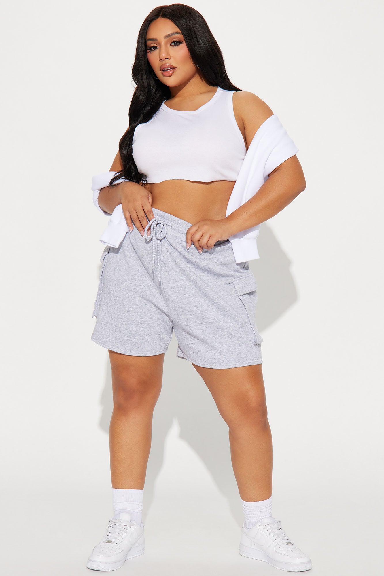 Put The Time In Lounge Short - Heather Grey - Image 5