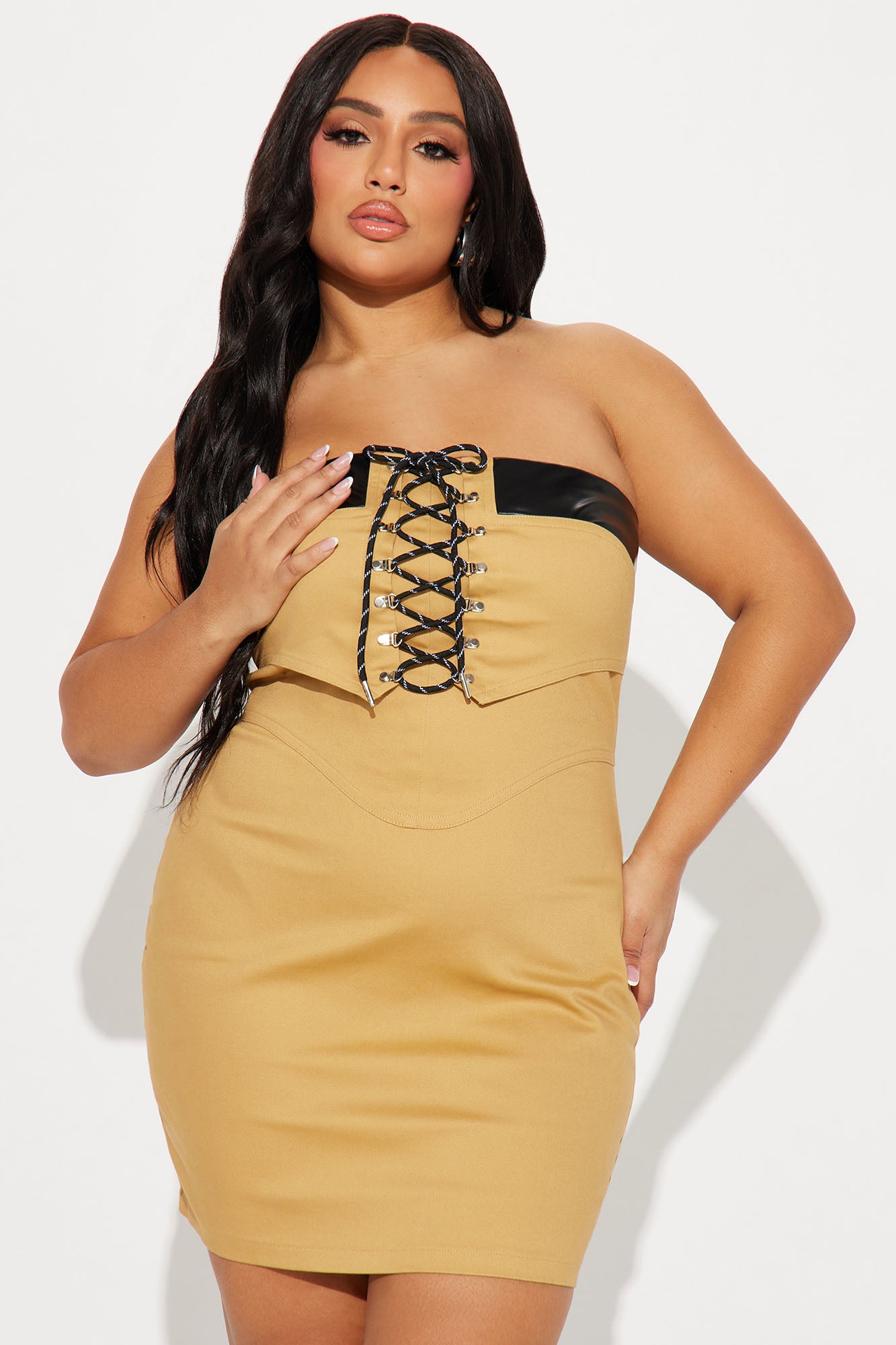 Yasmine Mini Dress - Mustard - Image 6