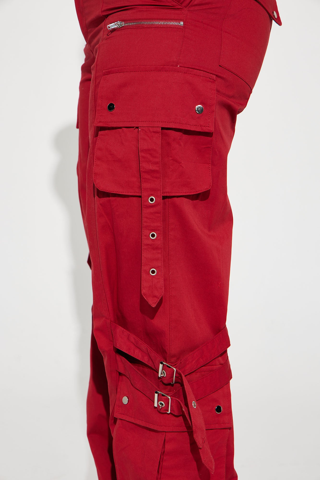 Don't Need Your Approval Cargo Pant - Brick Red - Image 3