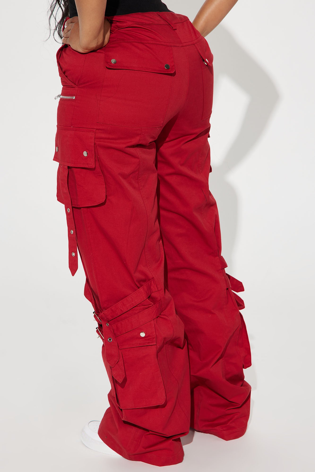 Don't Need Your Approval Cargo Pant - Brick Red - Image 4