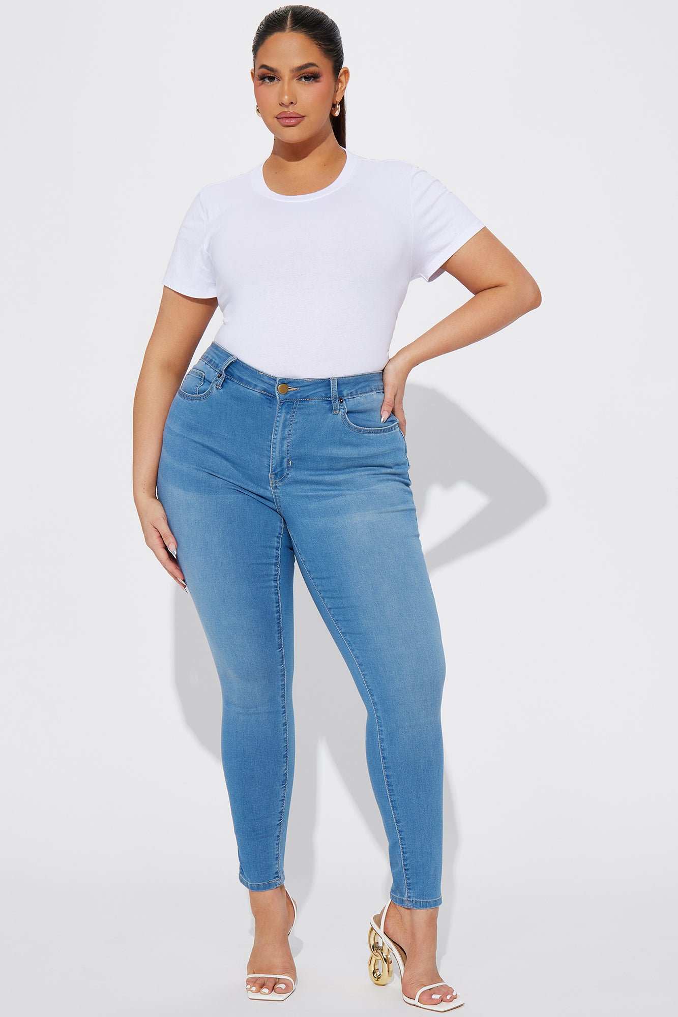 Alyssa Crew Neck Top - White - Image 5