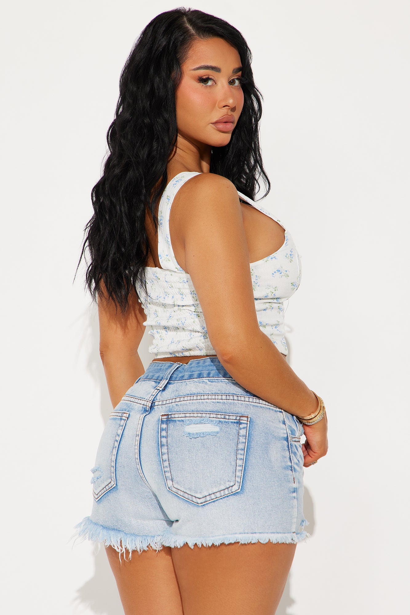 DeAngela Floral Top - Blue - Image 3