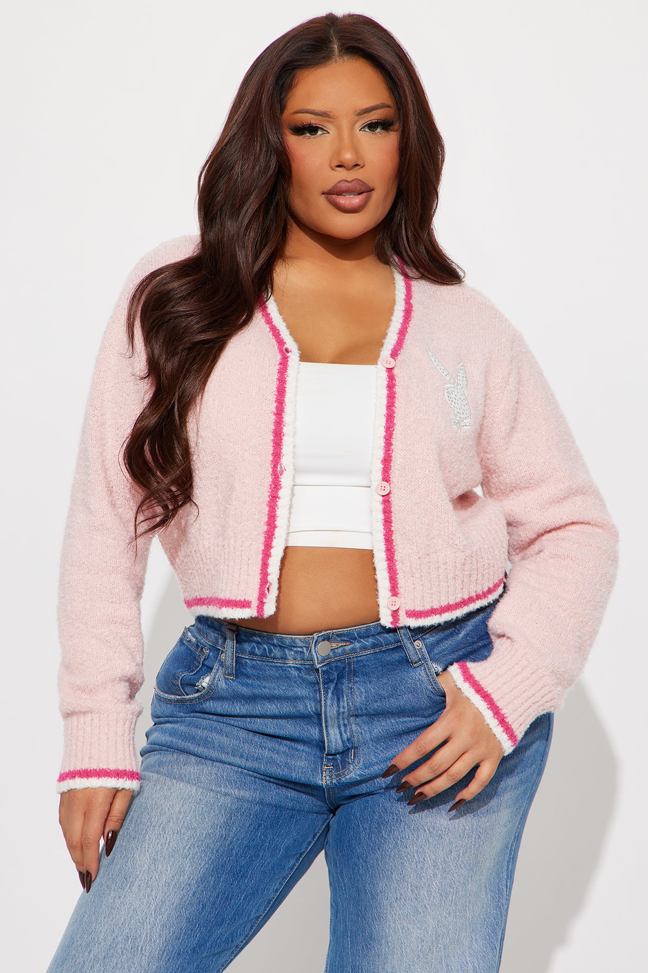 Playboy Princess Rhinestone Cozy Top - Pink - Image 5