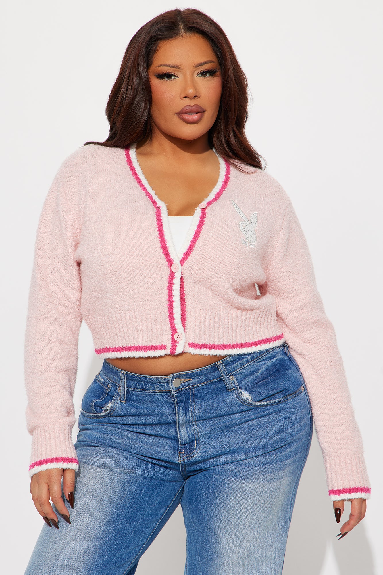 Playboy Princess Rhinestone Cozy Top - Pink - Image 7