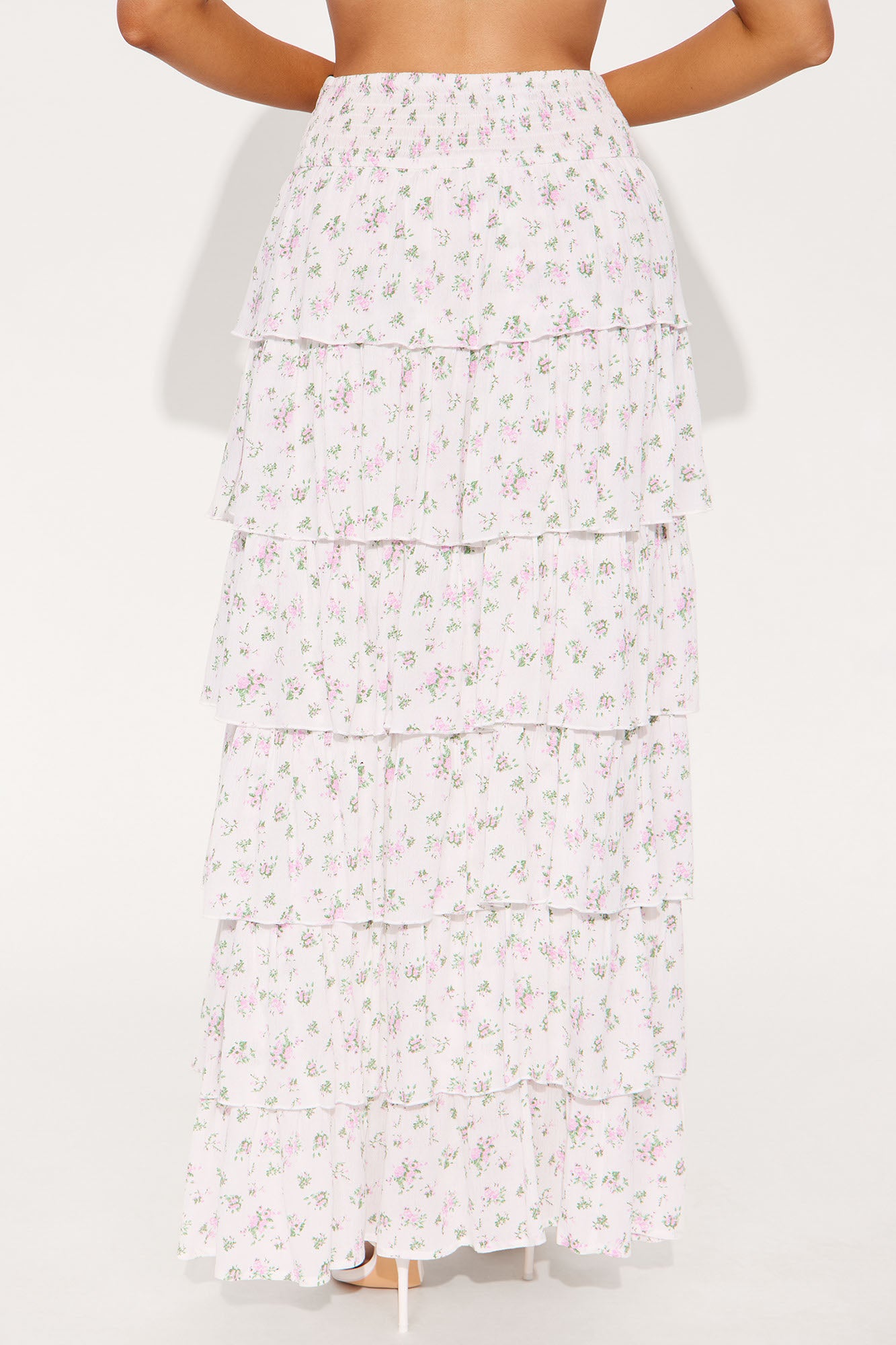 Isabella Ruffled Maxi Skirt - White/combo - Image 3