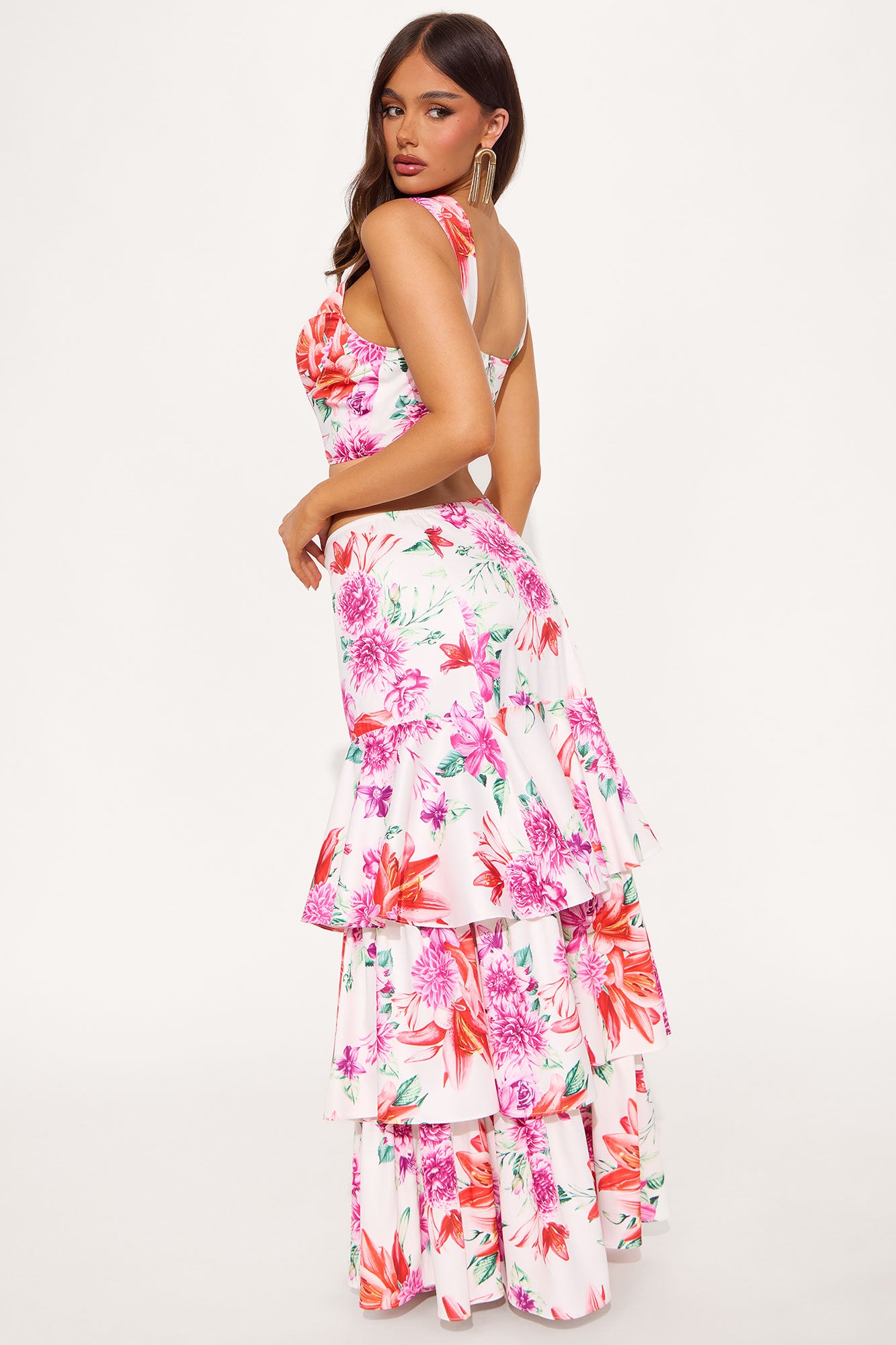 Blooming Season Maxi Skirt Set - White/combo - Image 3