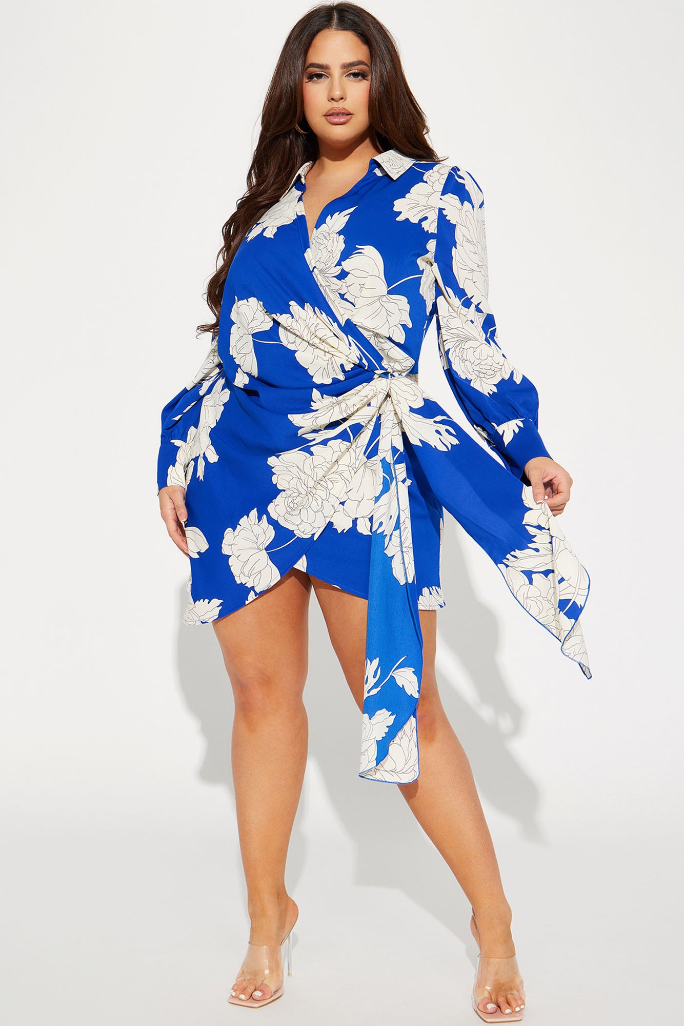 Alina Mini Dress - Royal/combo - Image 4