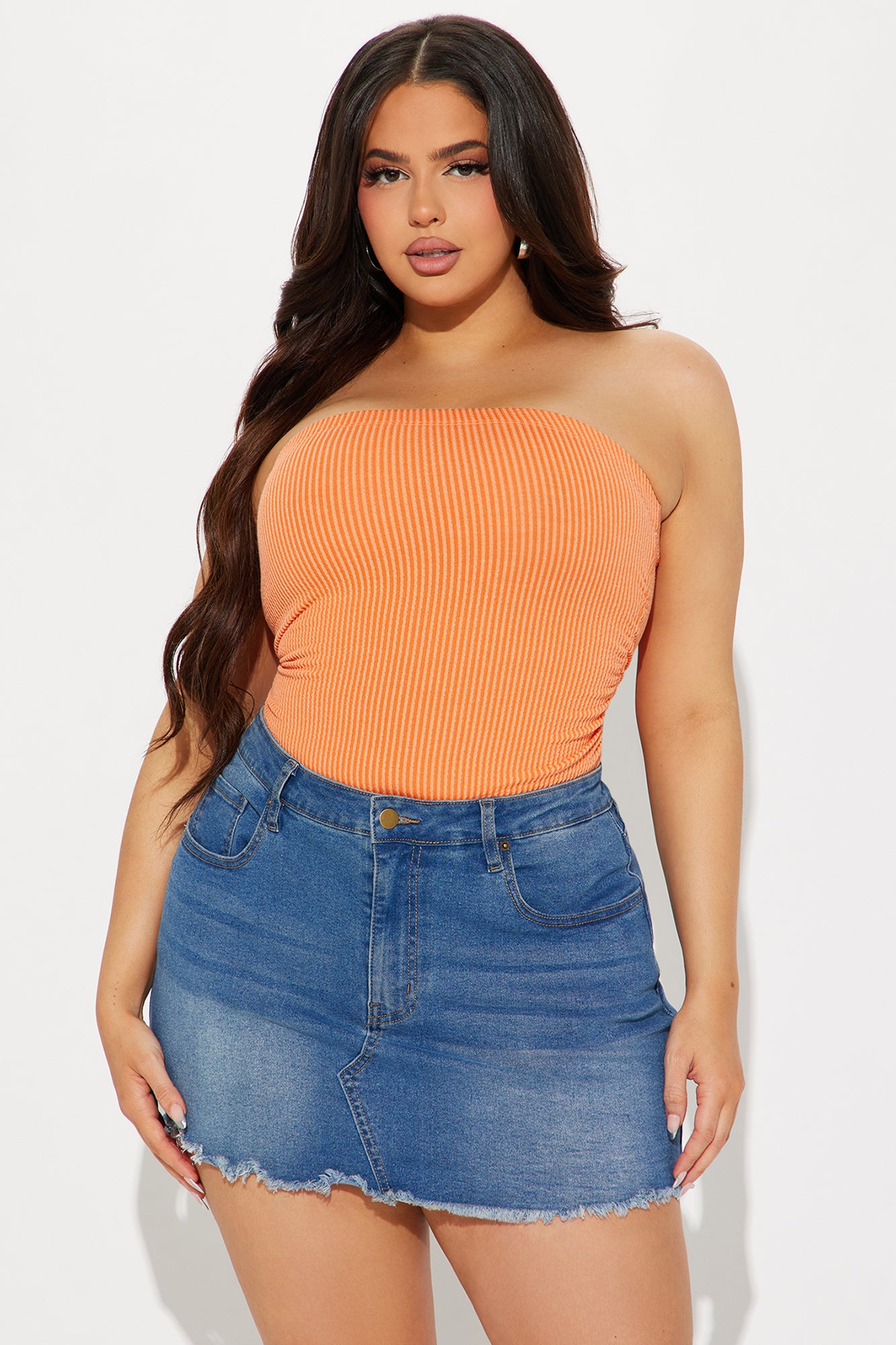 Rylin Ribbed Bodysuit - Orange - Image 7