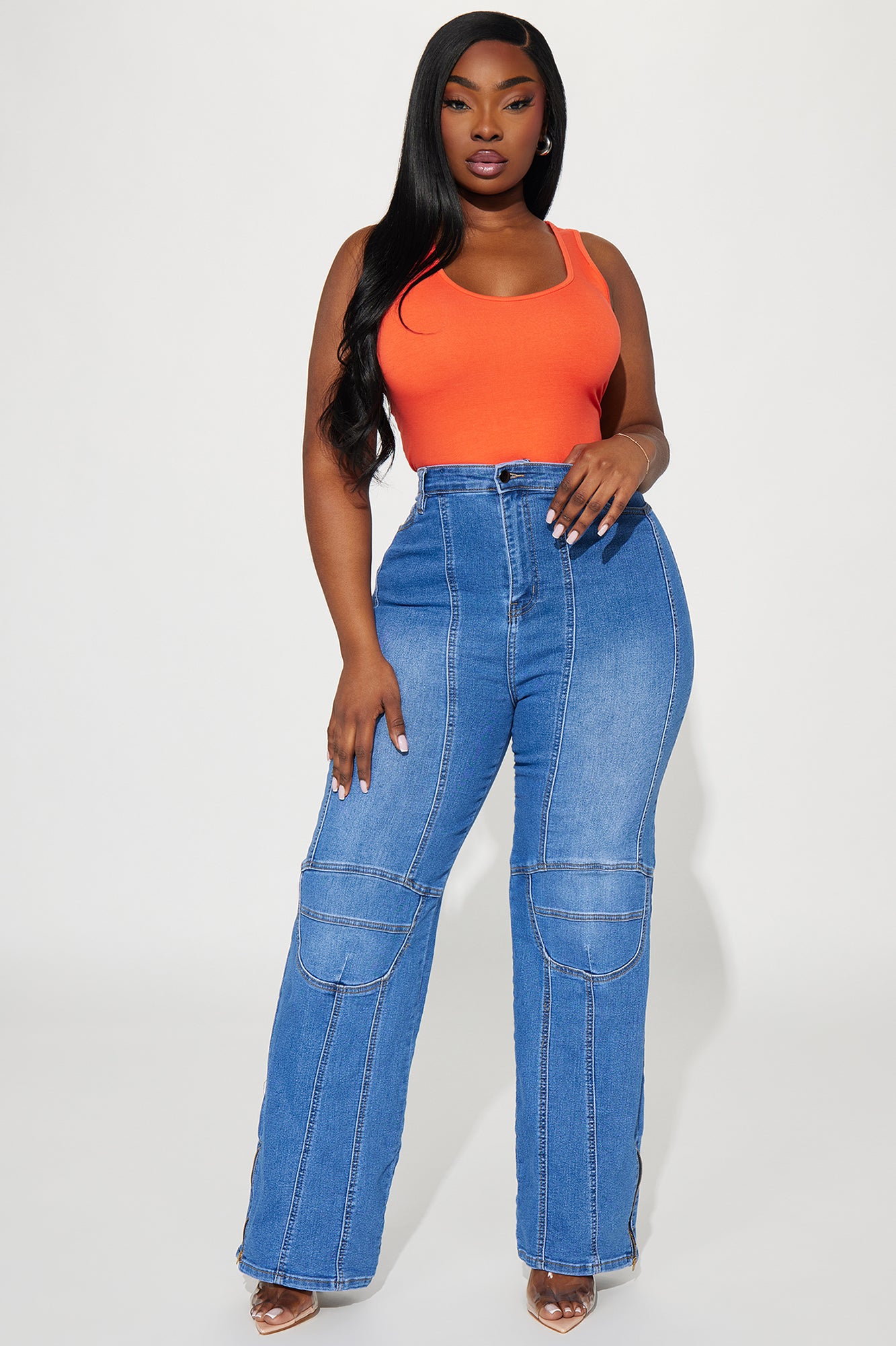 Divine Basic Tank Bodysuit - Orange - Image 6