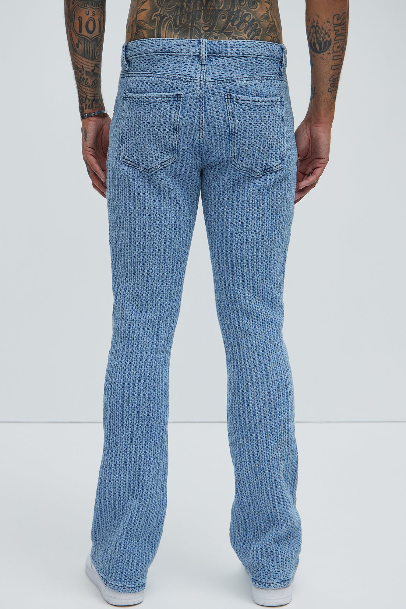 Warsaw Stacked Slim Flare Jeans - Light Blue - Image 4
