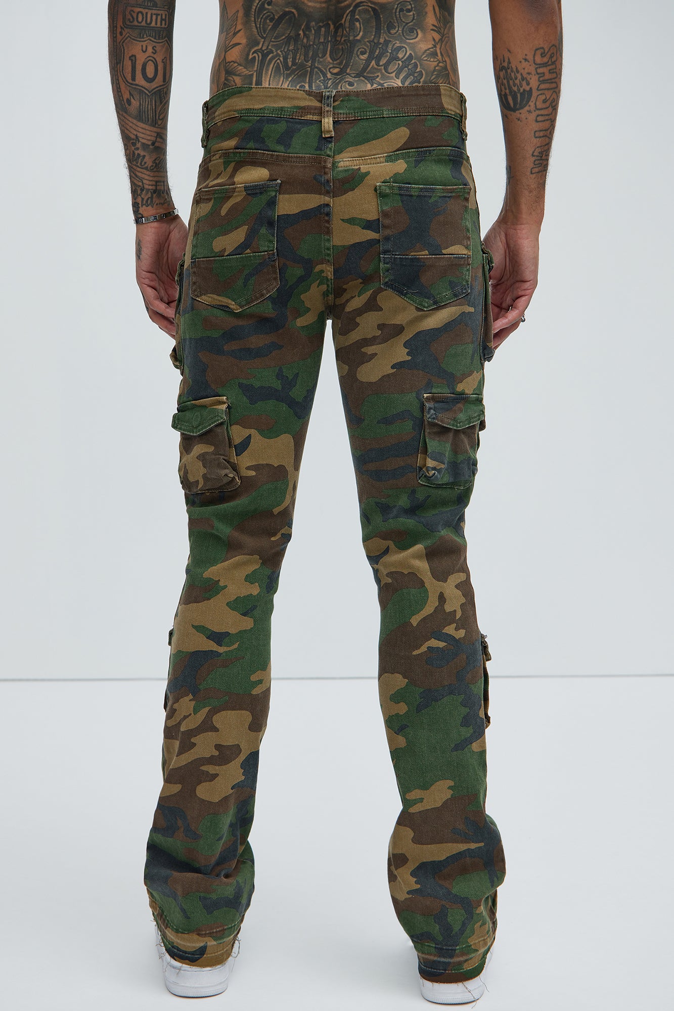 On Repeat Skinny Flare Cargo Pants - Camouflage - Image 4