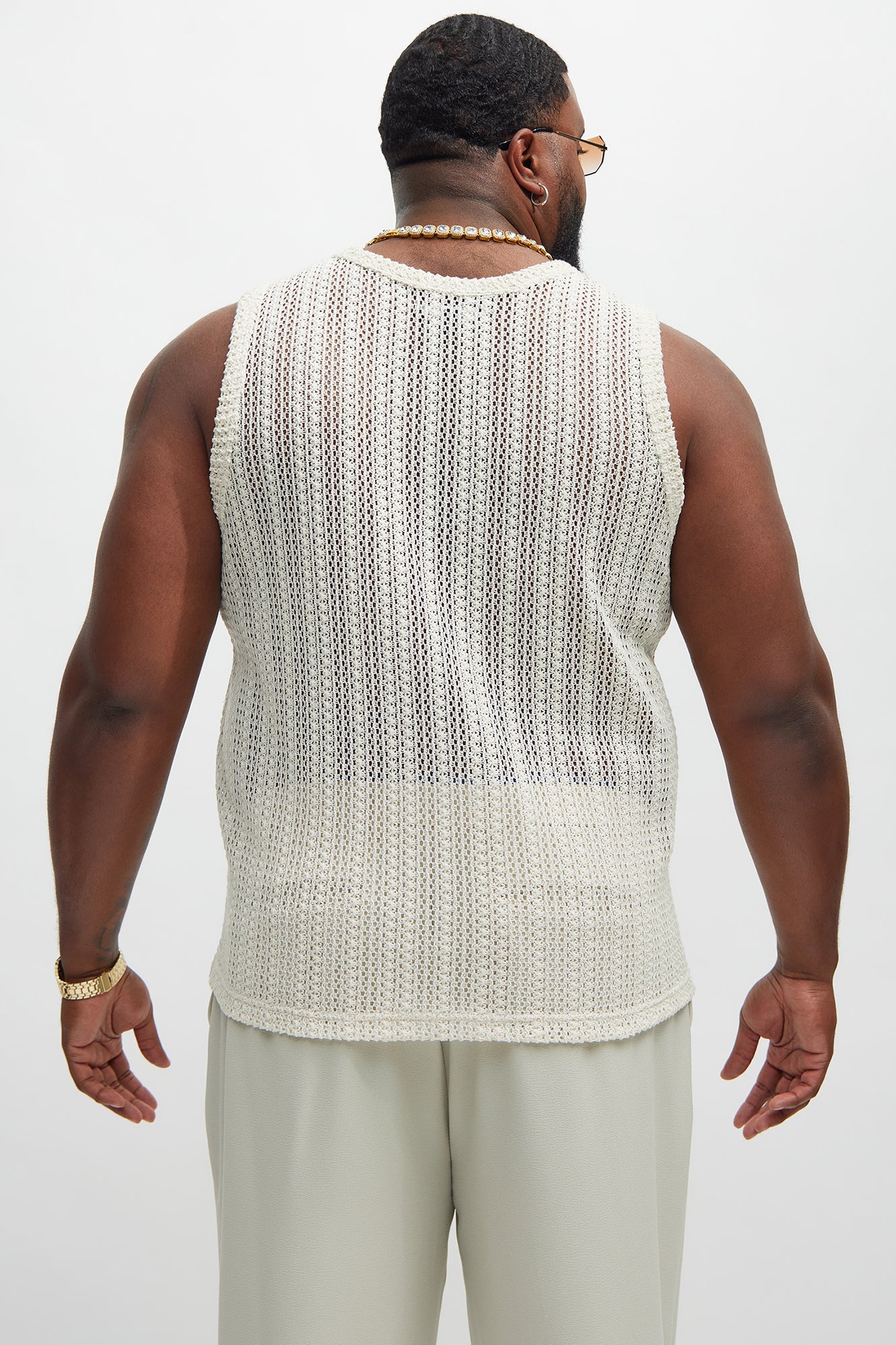 Atlas Textured Tank - White - Image 8