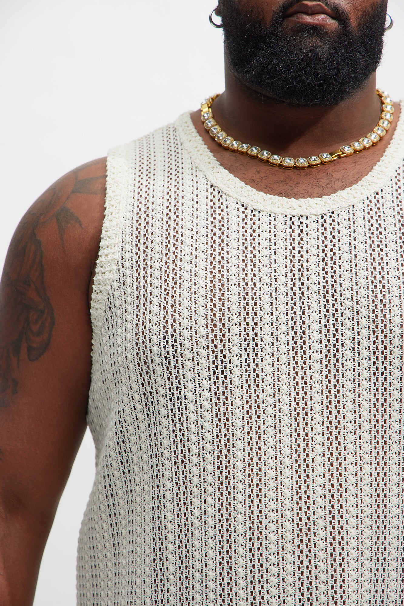 Atlas Textured Tank - White - Image 7