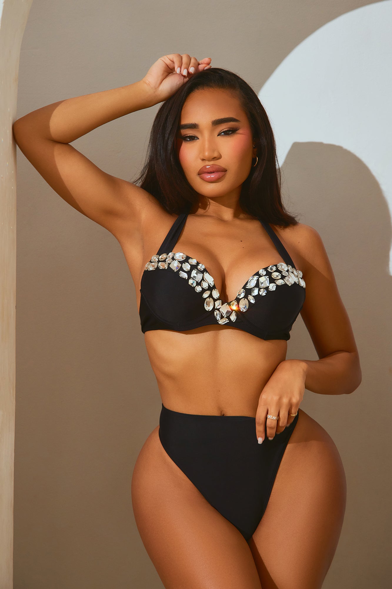 Showstopper Gem Undewire 2 Piece Bikini - Black - Image 4