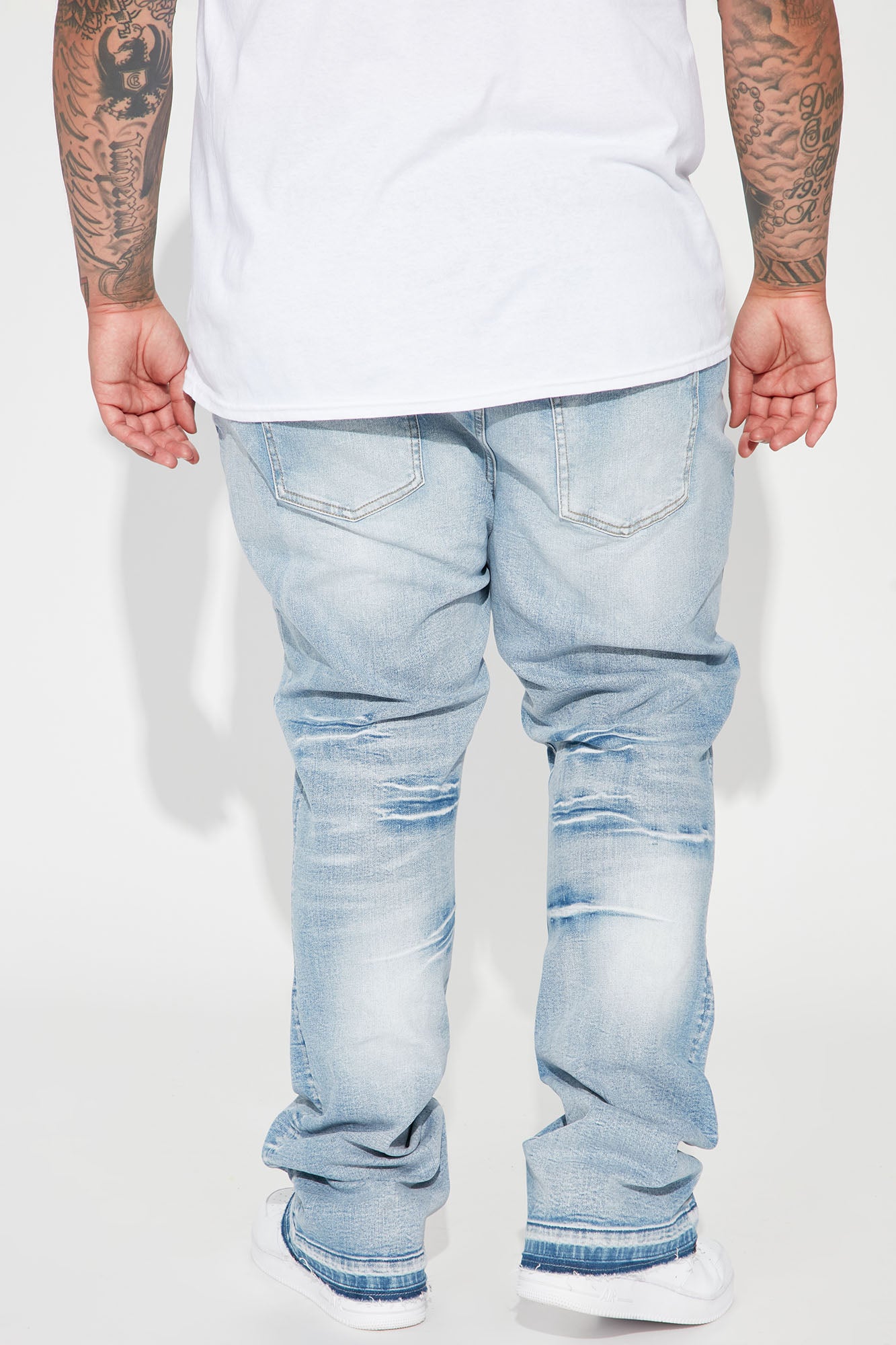 Undercover Slim Stacked Flare Jeans - Medium Blue Wash - Image 7