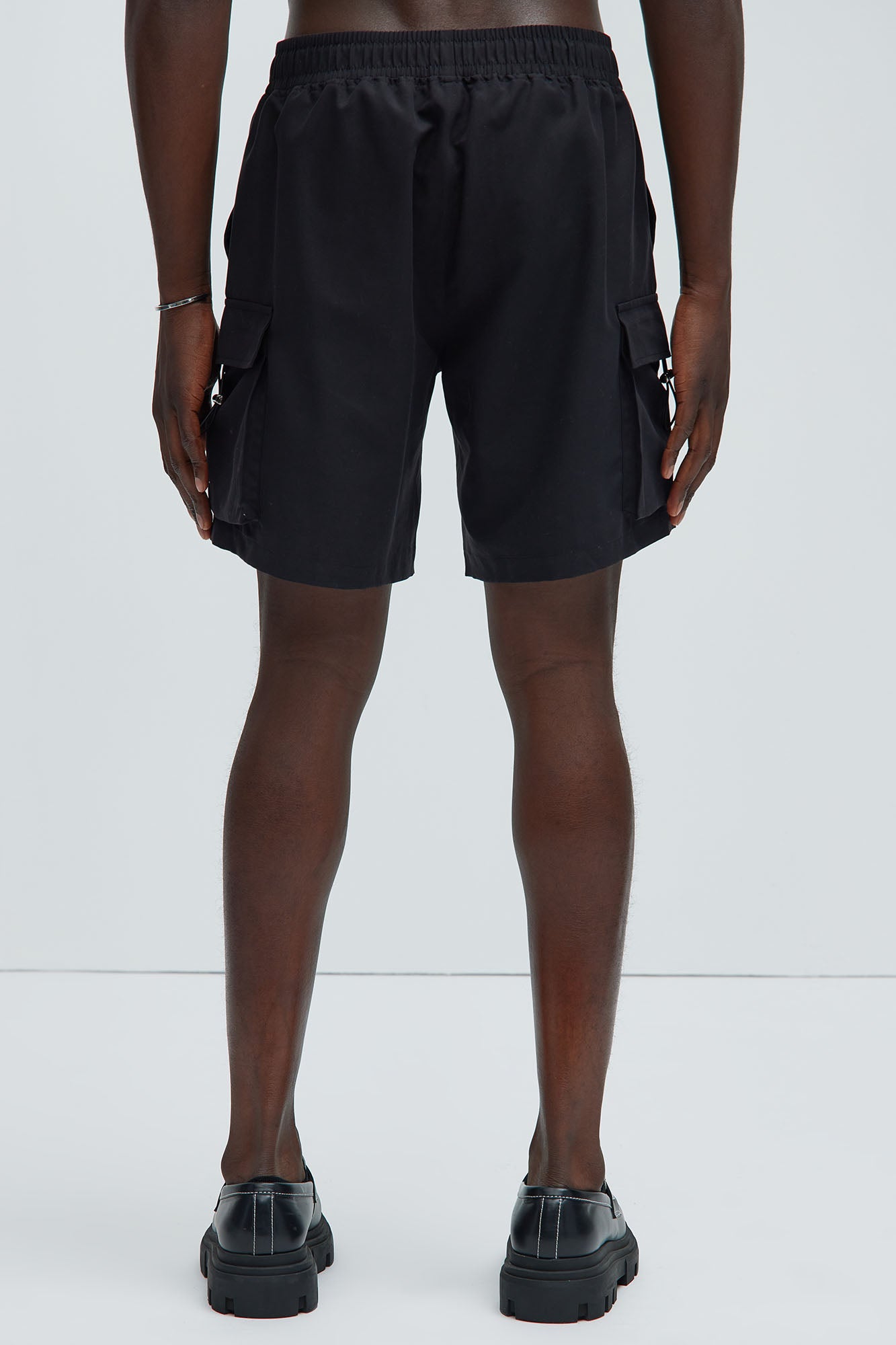 Keep It Coming Cargo Nylon Shorts - Black - Image 4