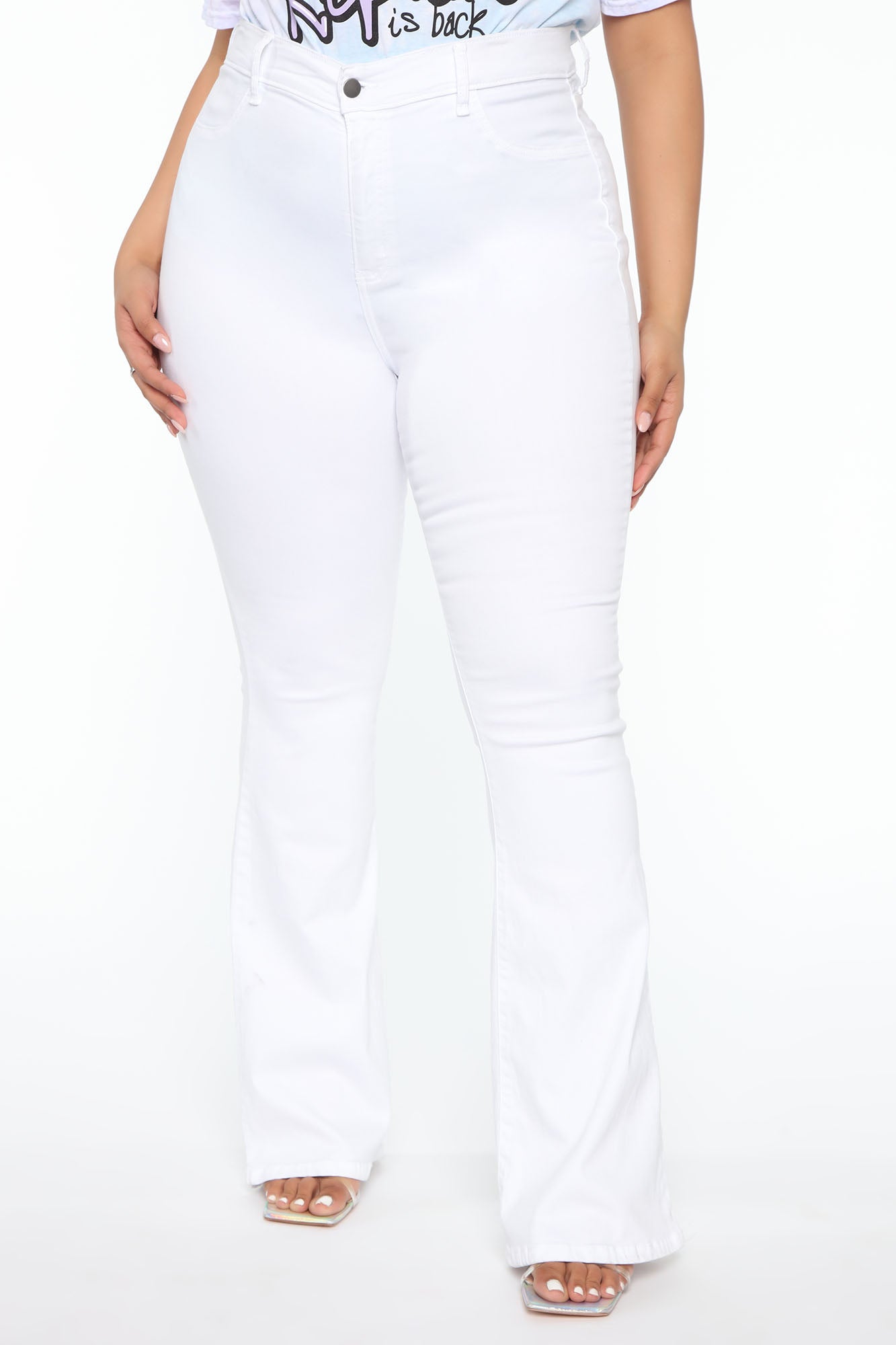 Deep In My Soul Flare Jeans - White - Image 11