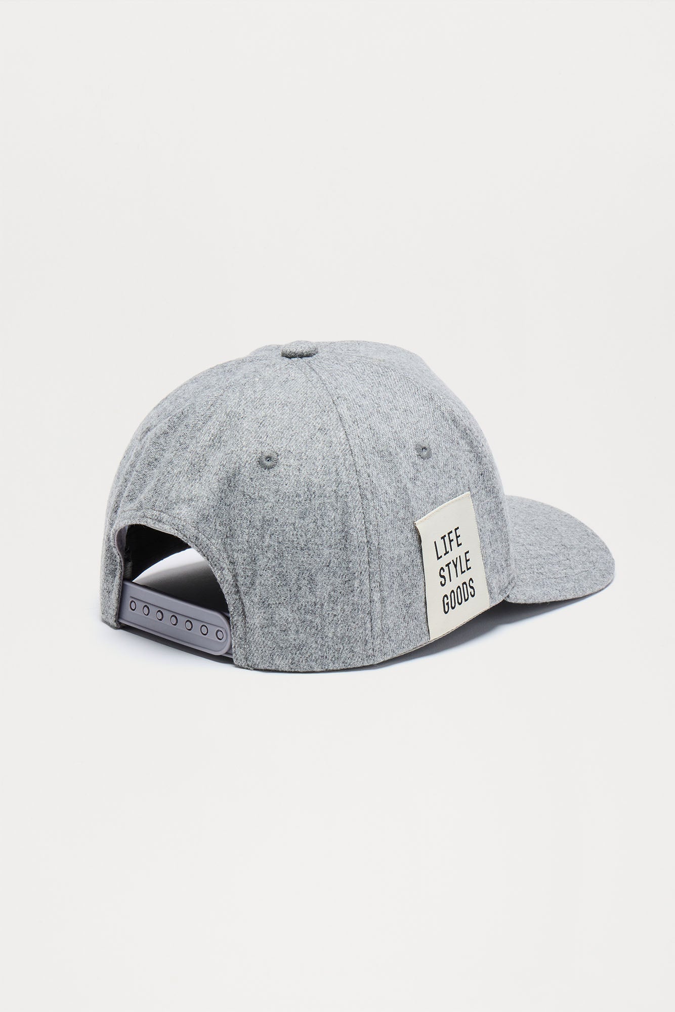 Life Style Goods Labeled Snapback Hat - Grey - Image 3