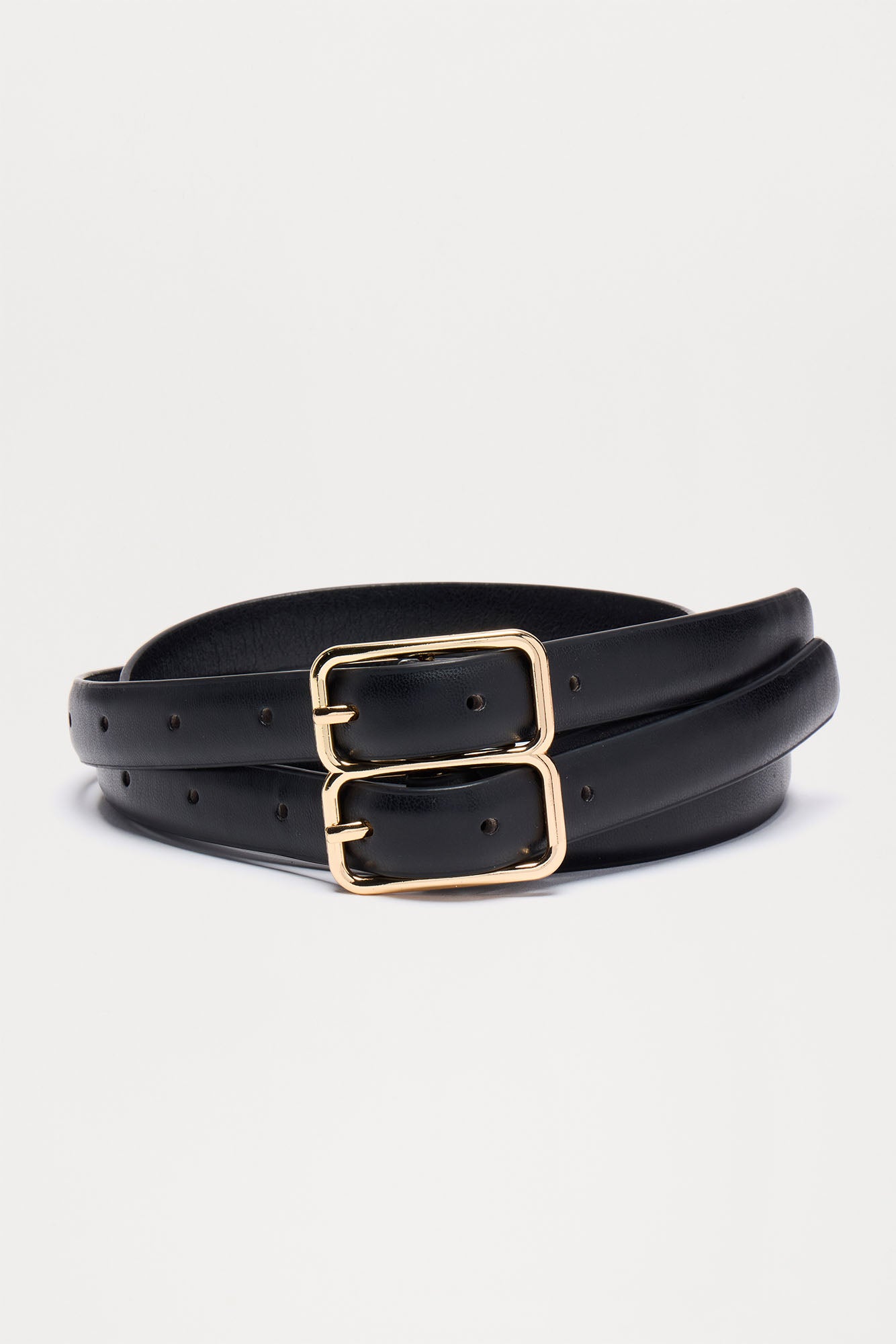 Prove It Double Buckle Belt - Black/Gold - Image 3