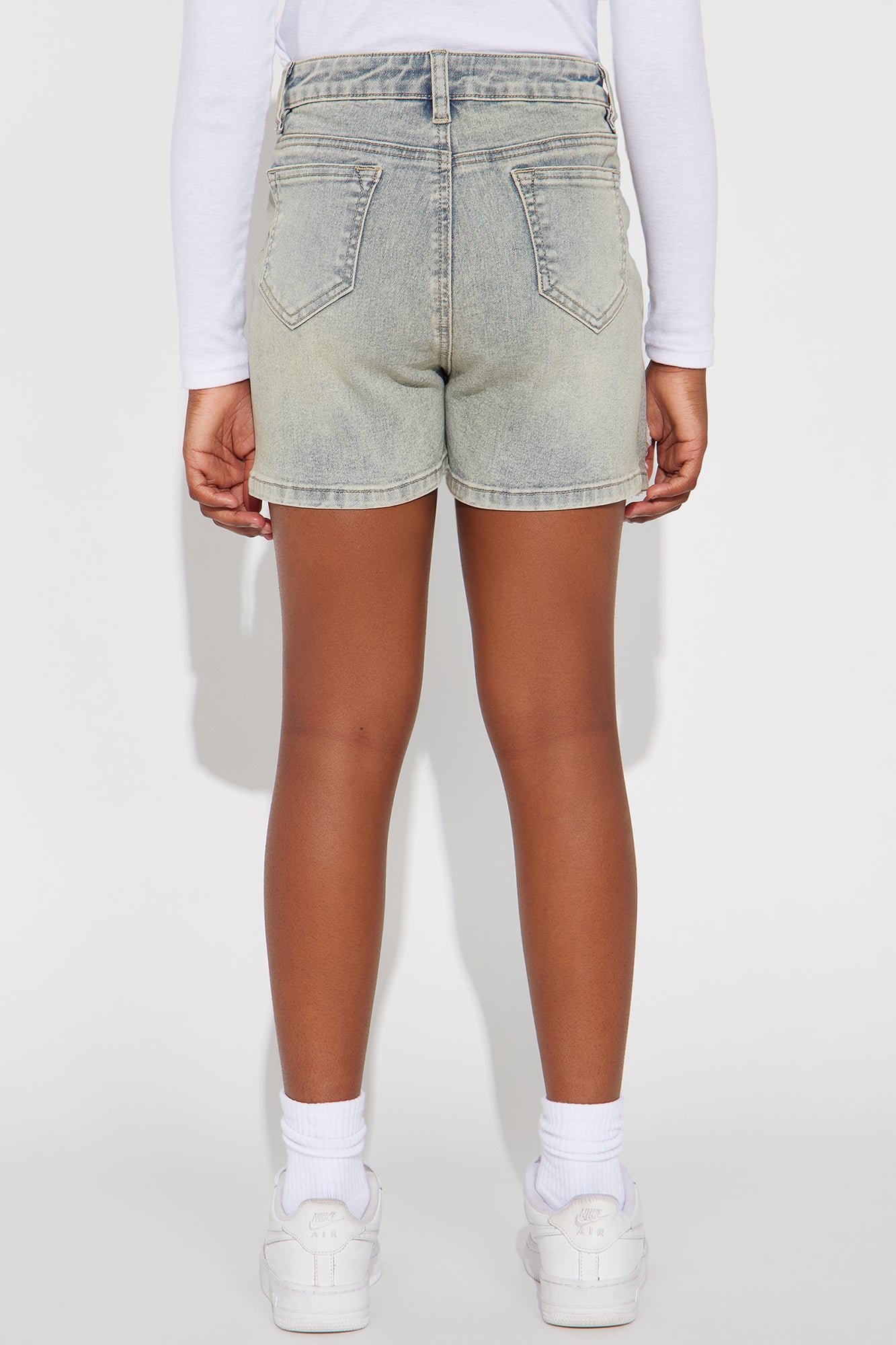 Mini Cross Your Mind Denim Skort - Vintage Wash - Image 3