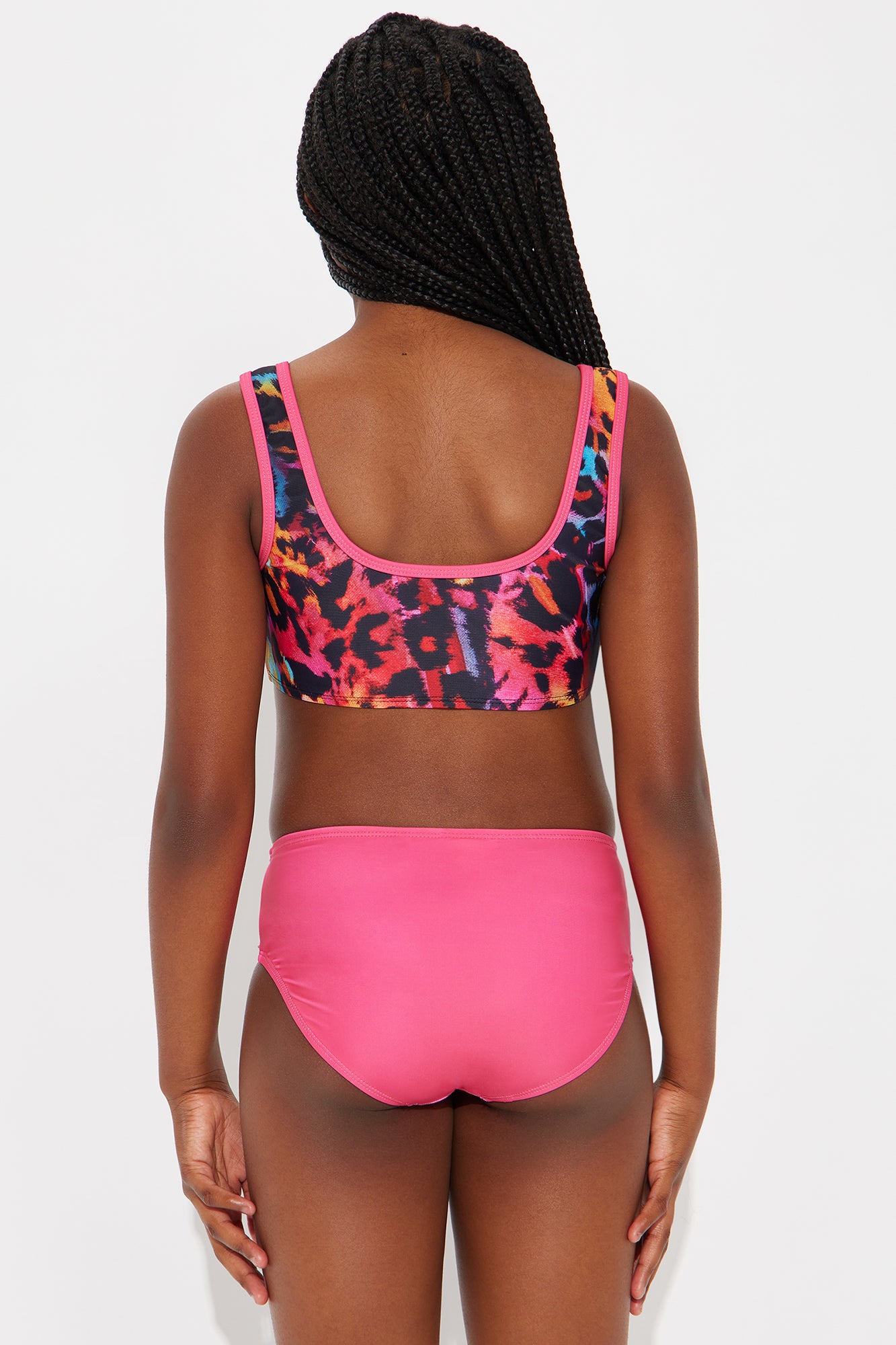Mini Andi 3 Piece Bikini Skirt Set - Pink/combo - Image 5