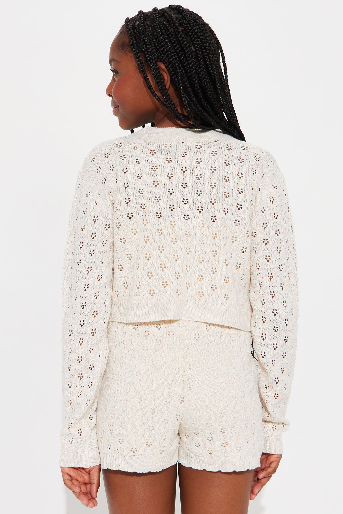 Mini Brielle Crochet Short Set - Oatmeal - Image 5