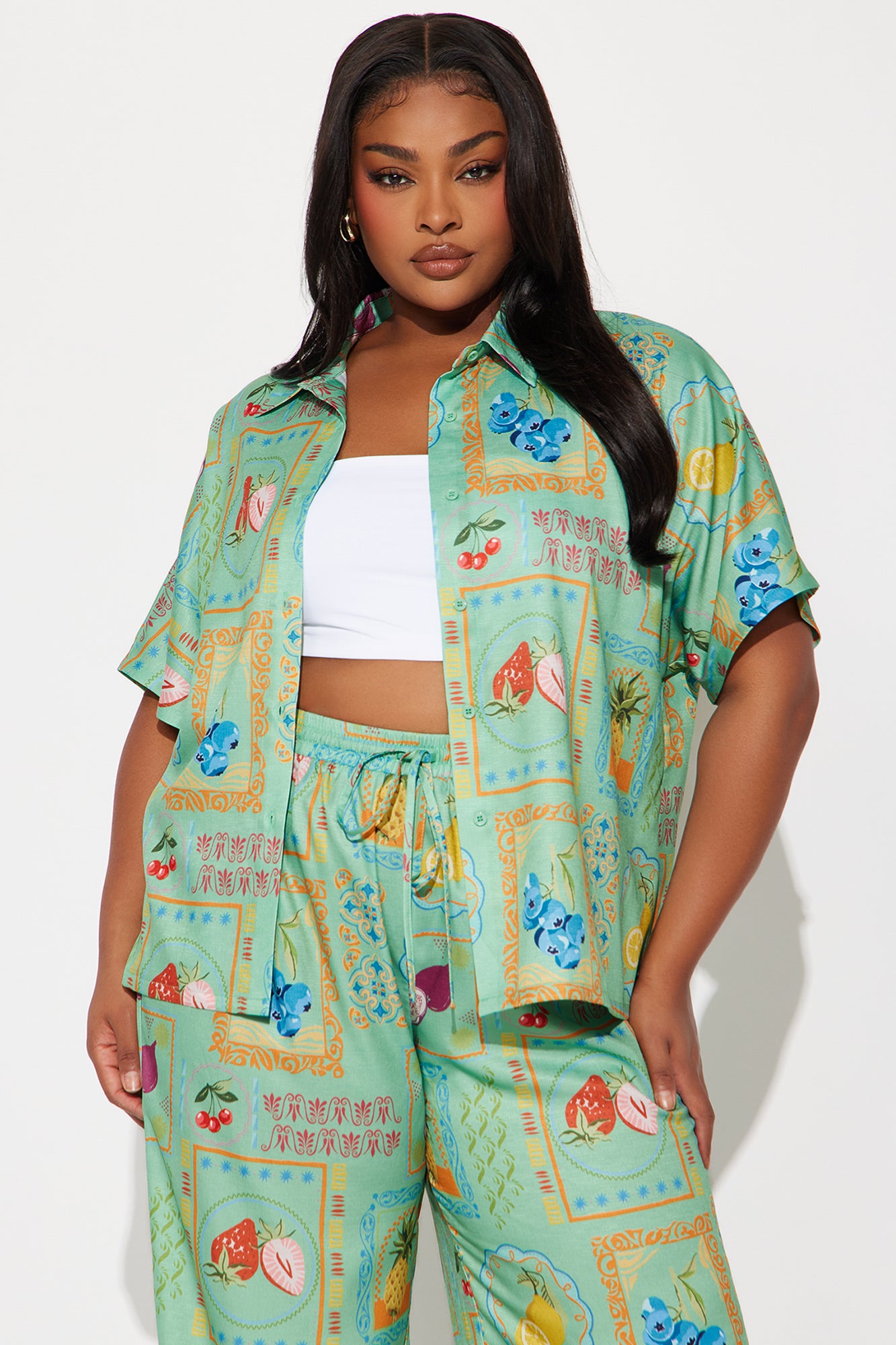 Calling For Abundance Pant Set - Sage/combo - Image 5