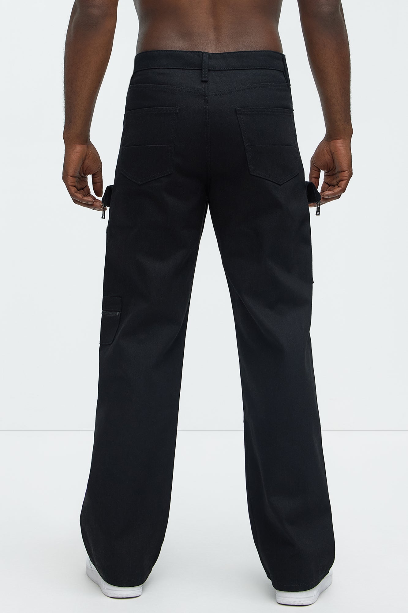 Go With It Cargo Baggy Pants - Black - Image 5