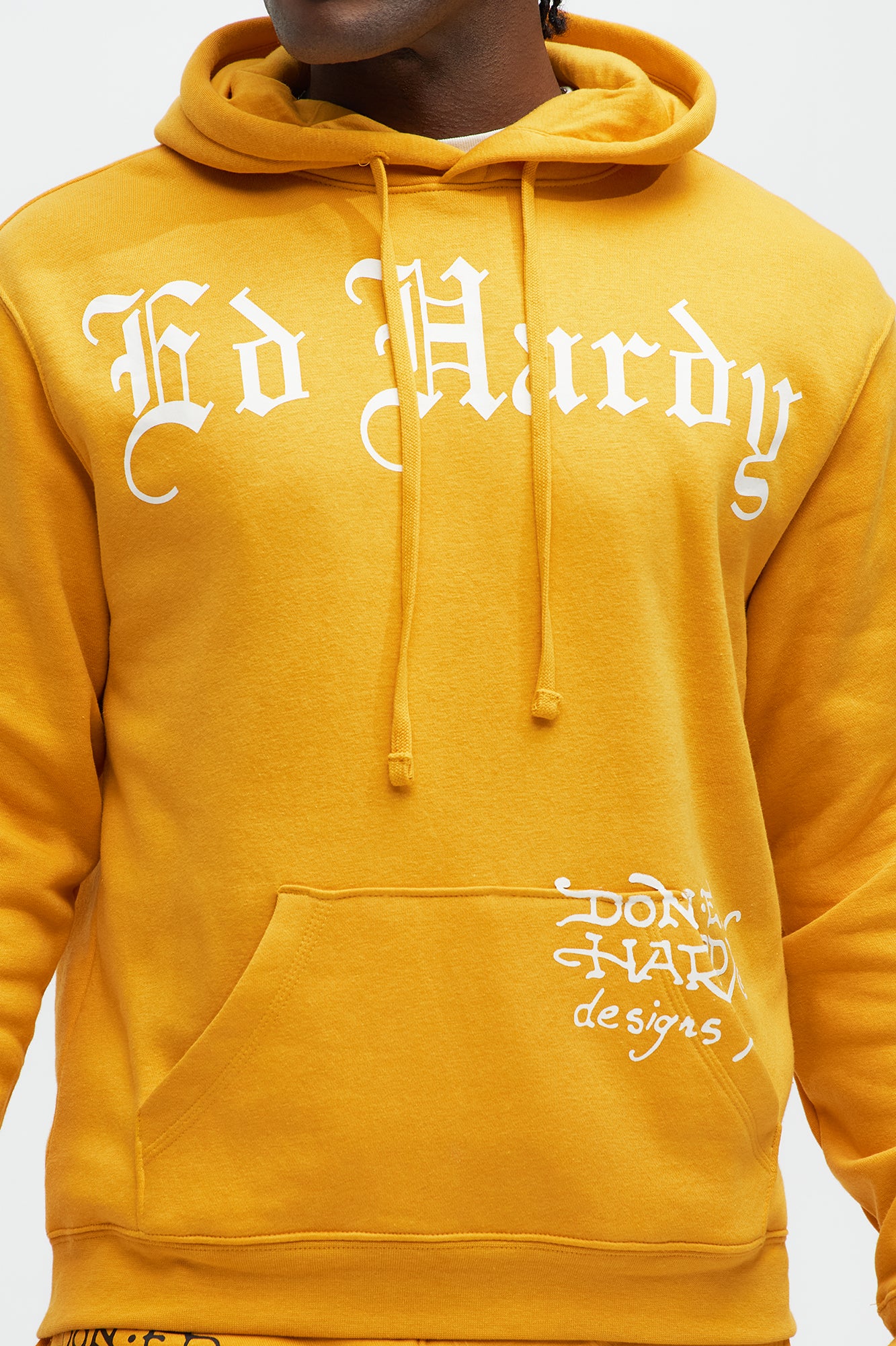 Ed Hardy Snake Rose Hoodie - Yellow - Image 3