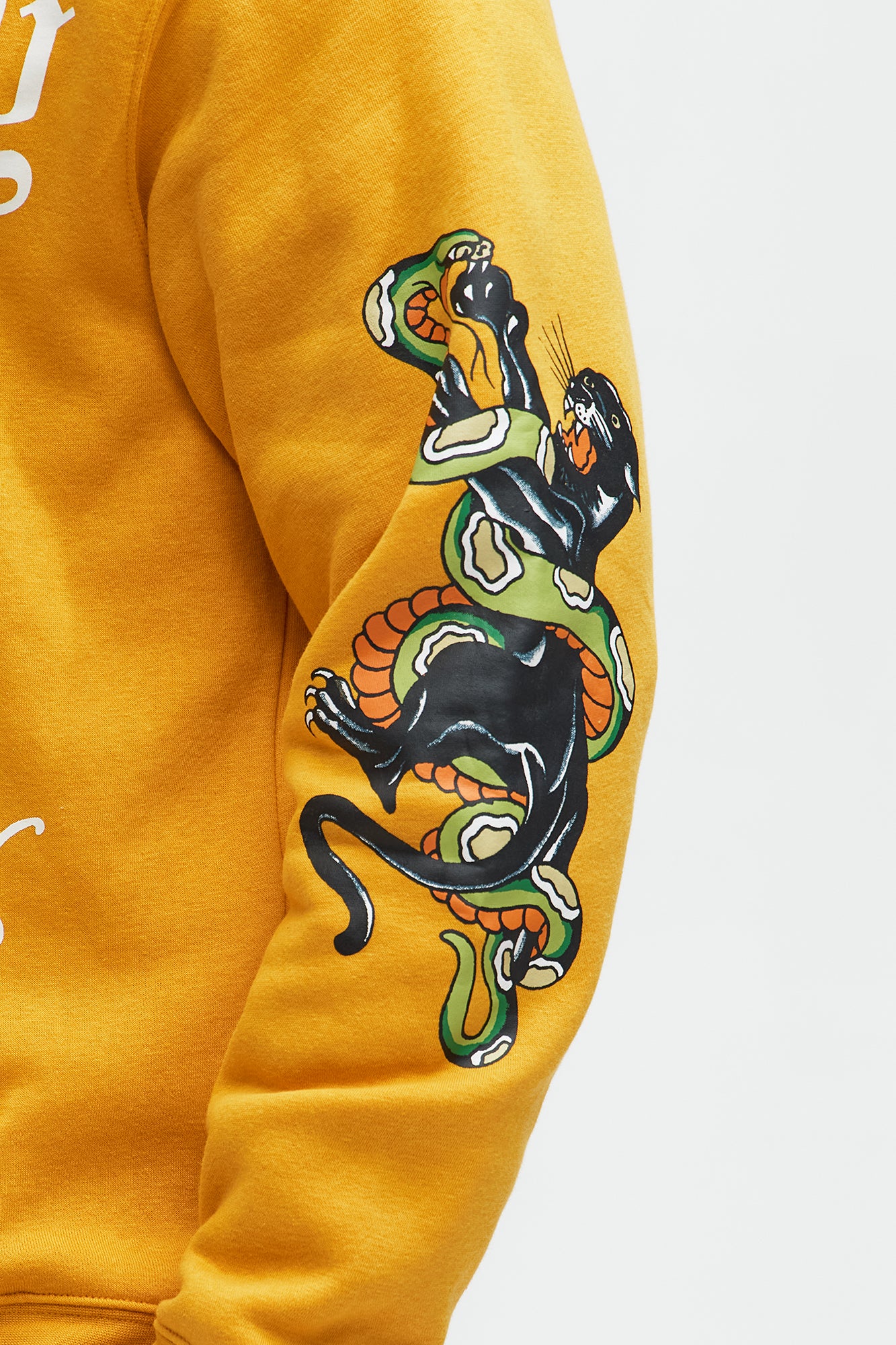 Ed Hardy Snake Rose Hoodie - Yellow - Image 4