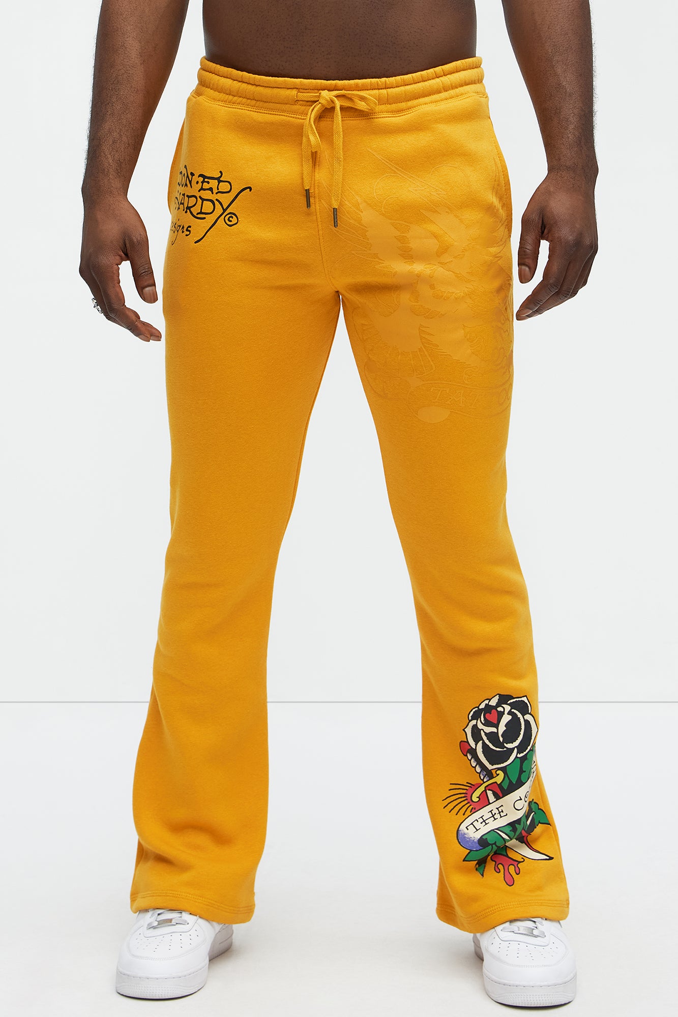 Ed Hardy Snake Bootcut Sweatpants - Yellow - Image 3