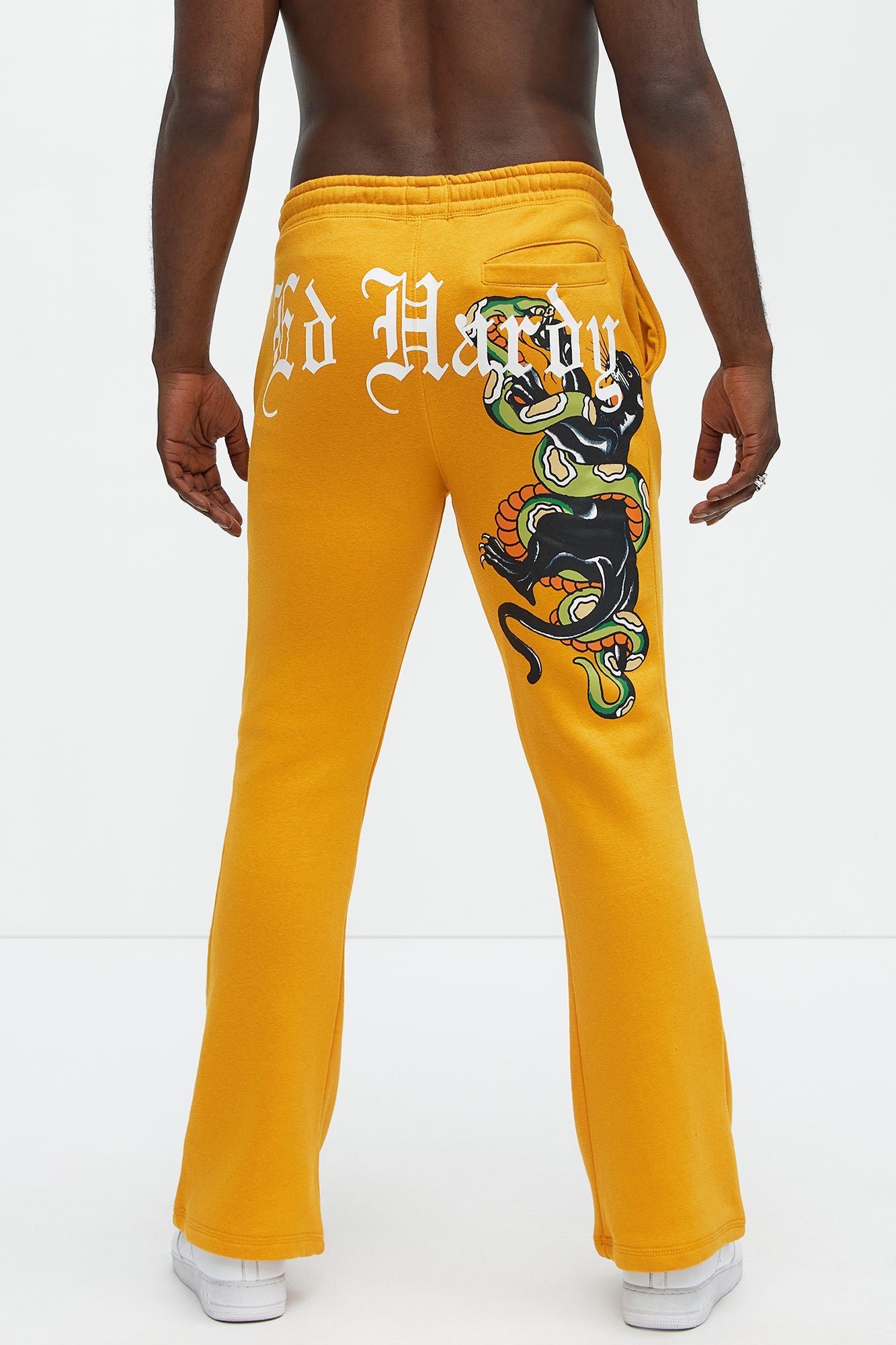 Ed Hardy Snake Bootcut Sweatpants - Yellow - Image 6