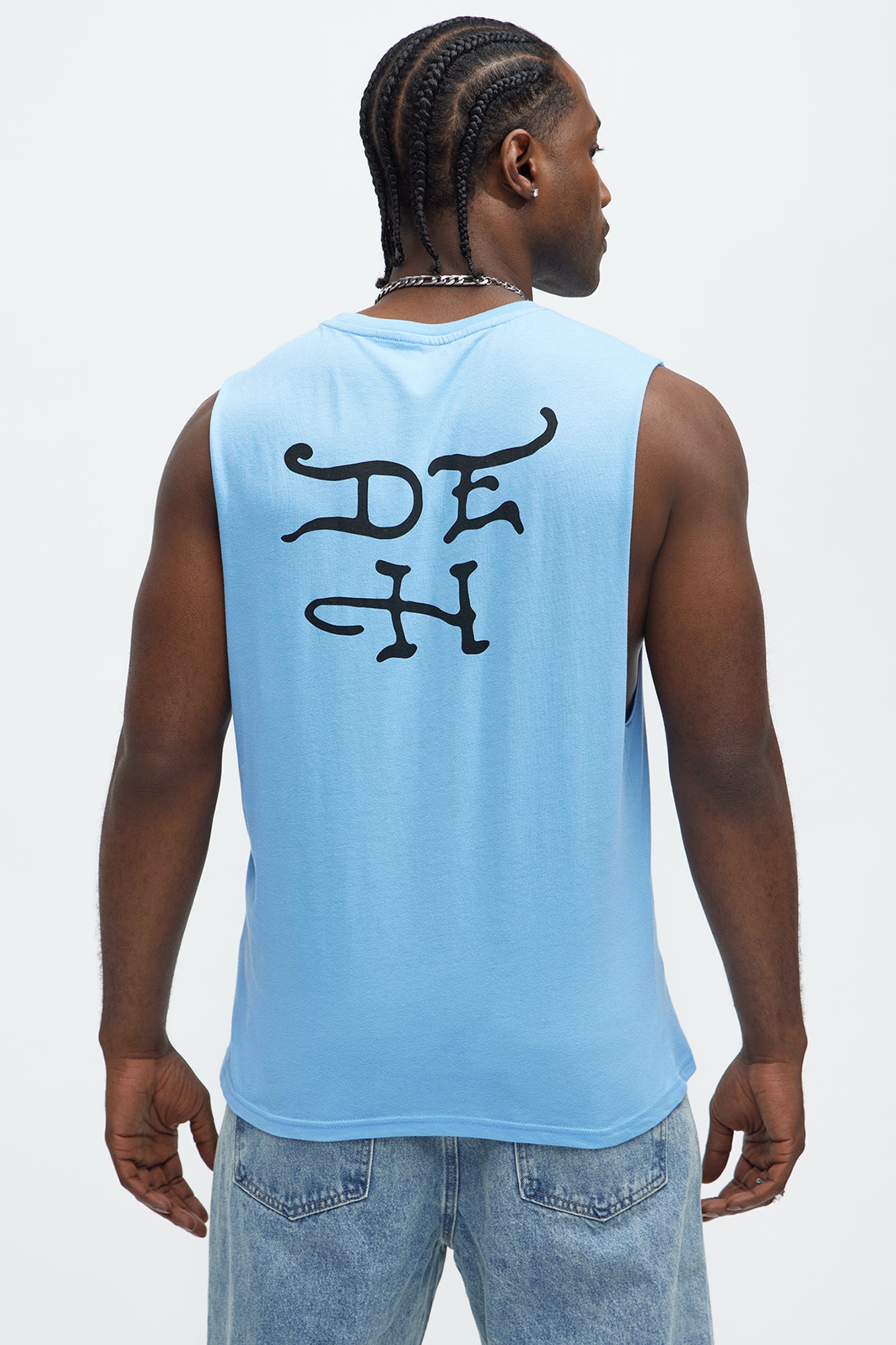 Ed Hardy Panther Roses Muscle Tee - Light Blue - Image 4