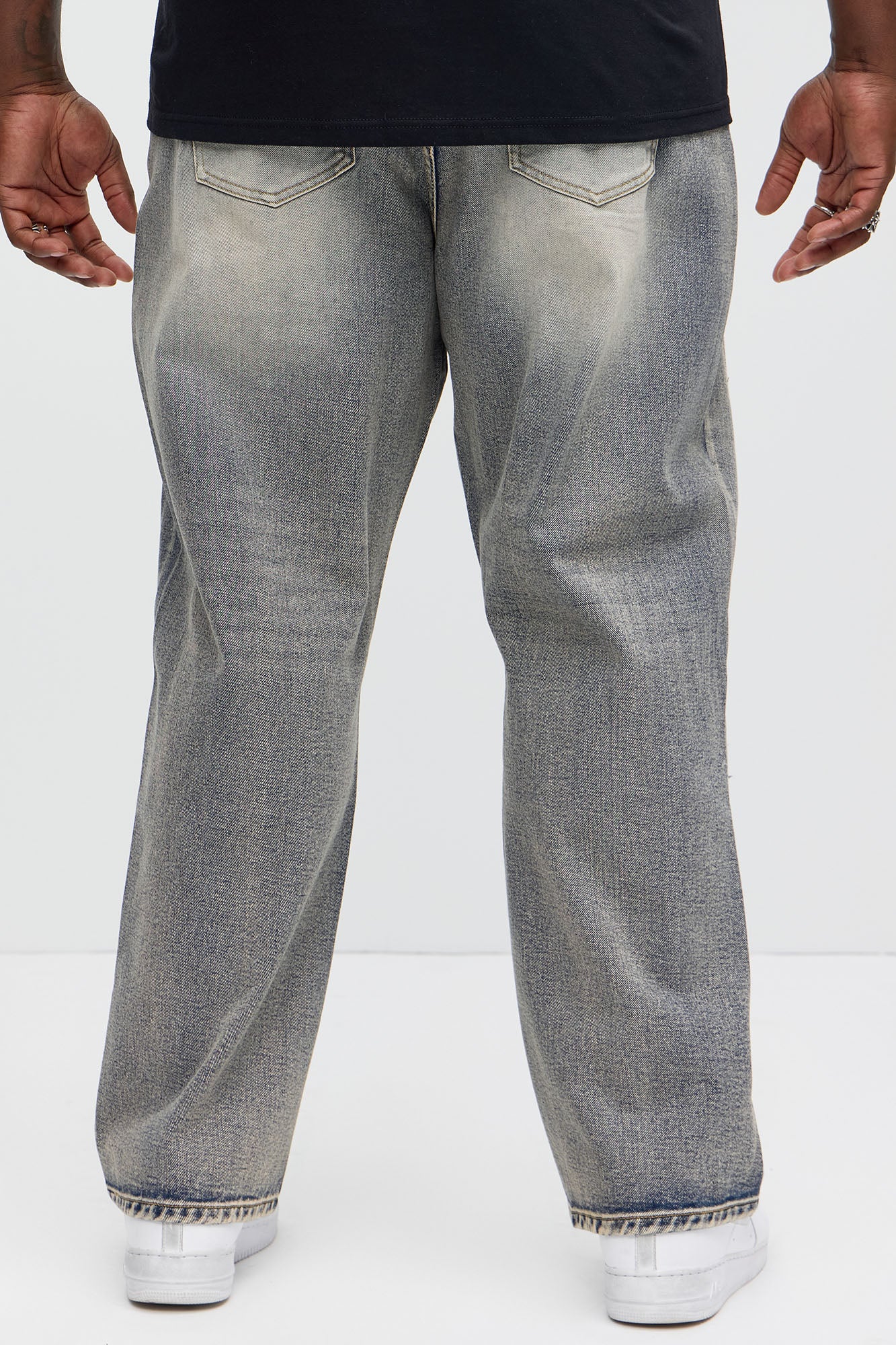 Come Adjust Stitched Straight Jeans - Vintage Blue Wash - Image 10