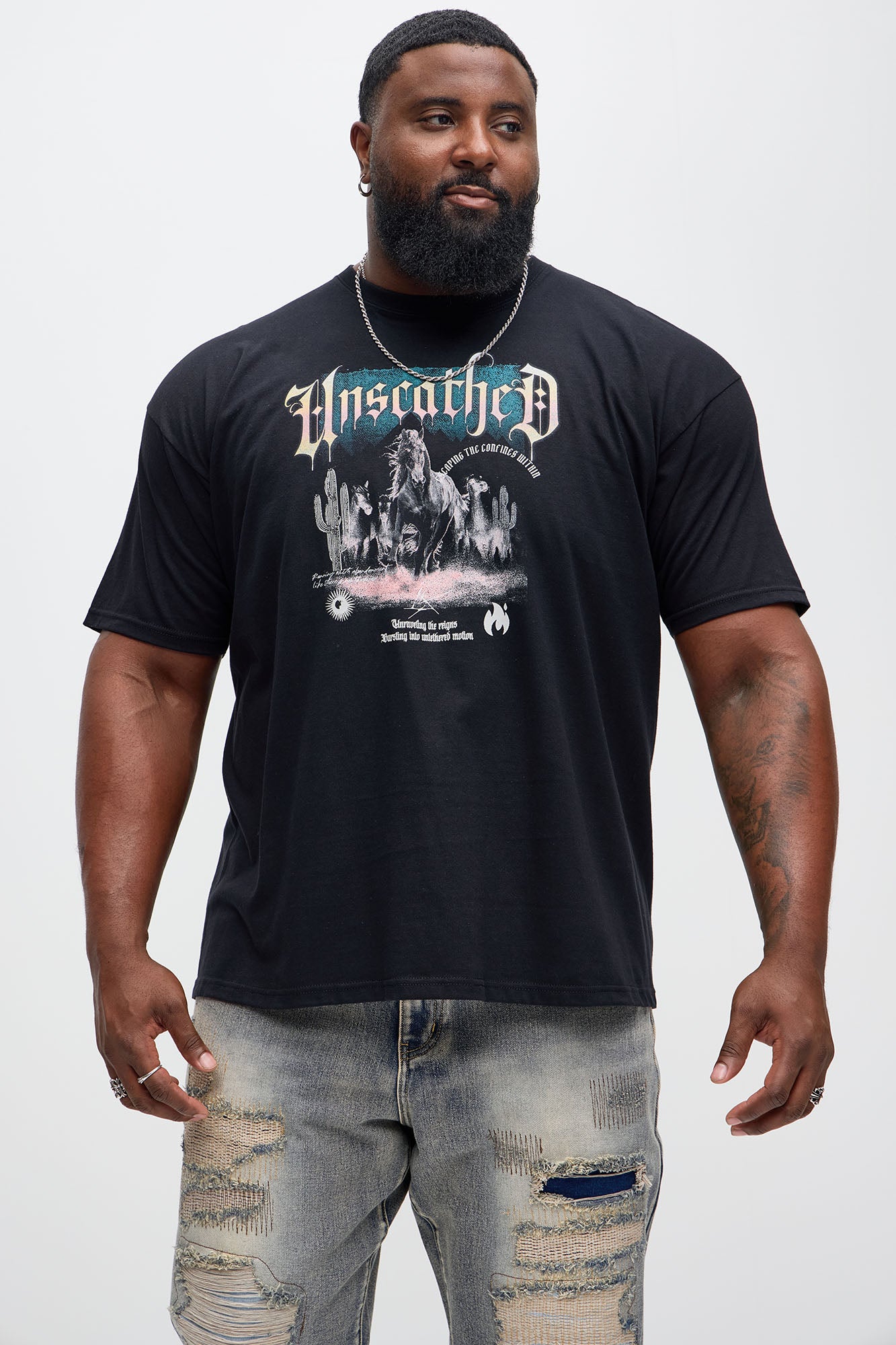 Unscathed Short Sleeve Tee - Black - Image 4